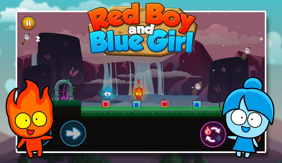 Screenshot of Red boy and Blue girl - Forest Temple Maze 2
