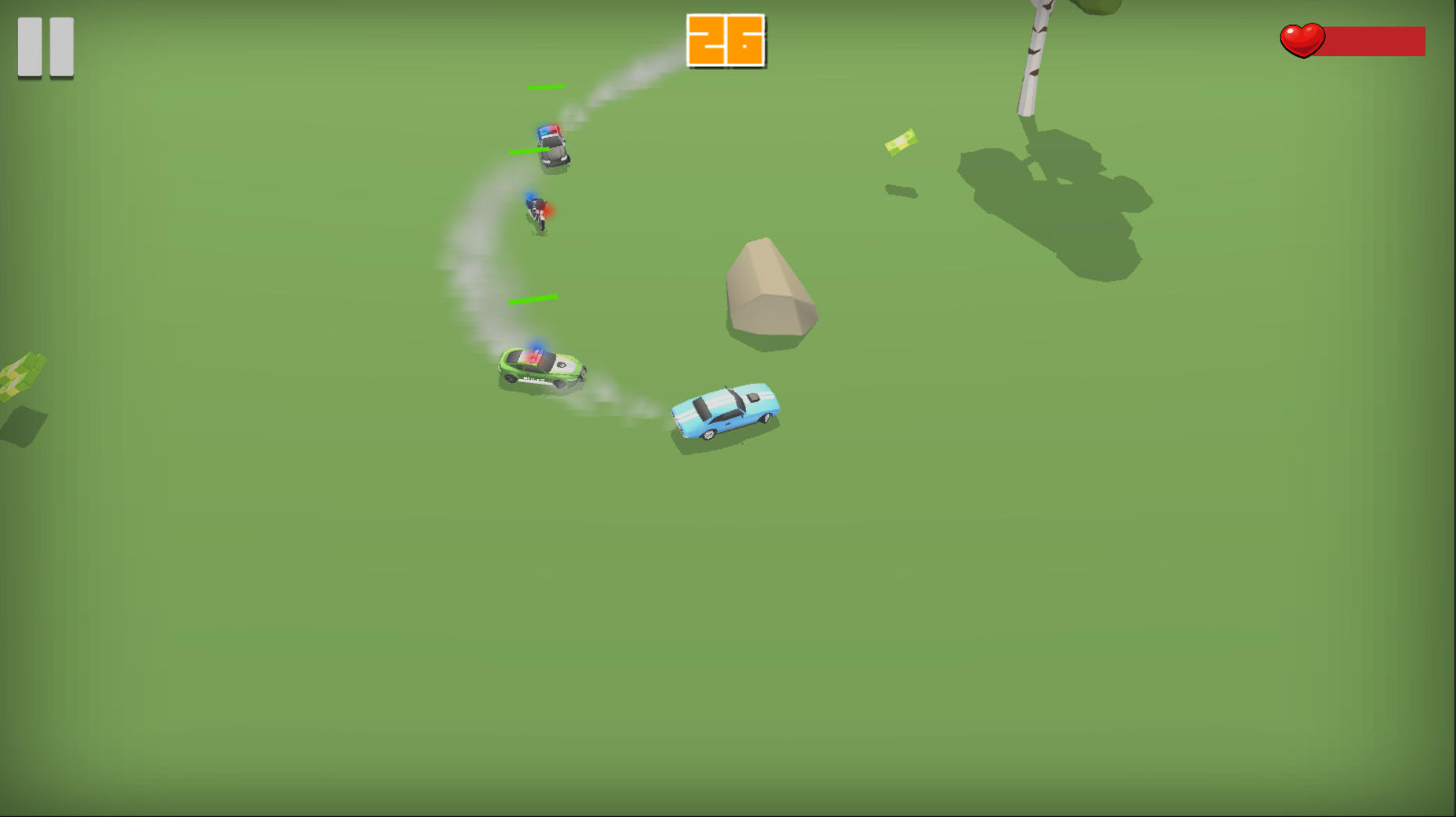 Screenshot of Police car chase drift endless