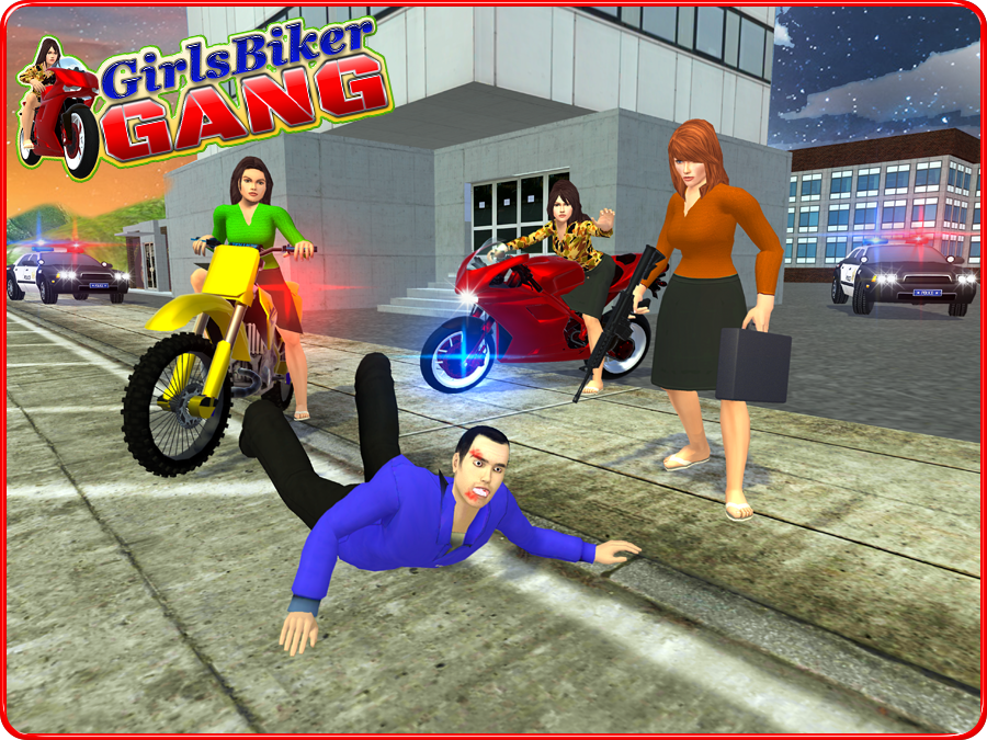 Captura de Tela do Jogo Girls Biker Gang 3D