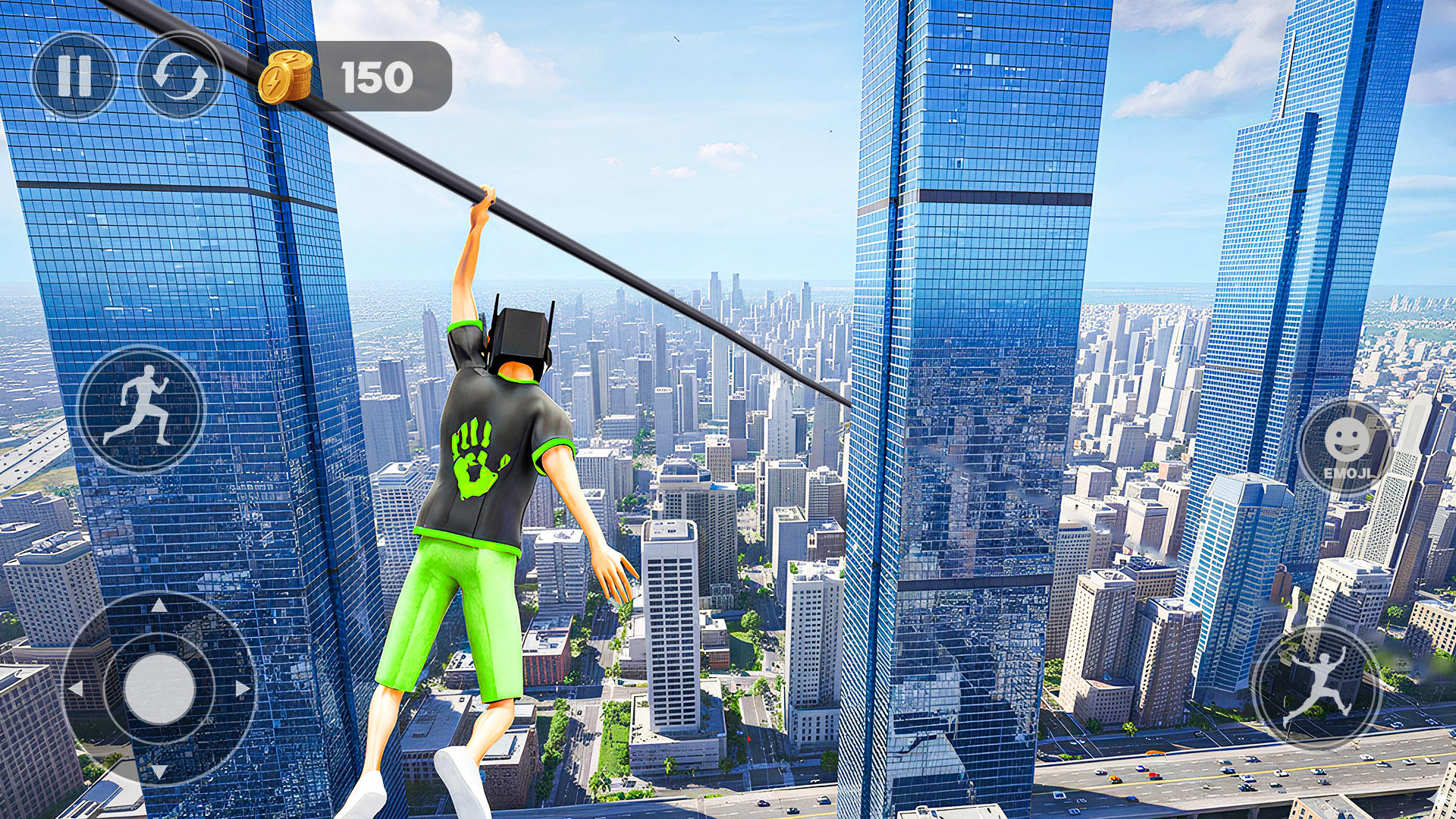 Going Up Parkour Rooftop Jump Game Screenshot