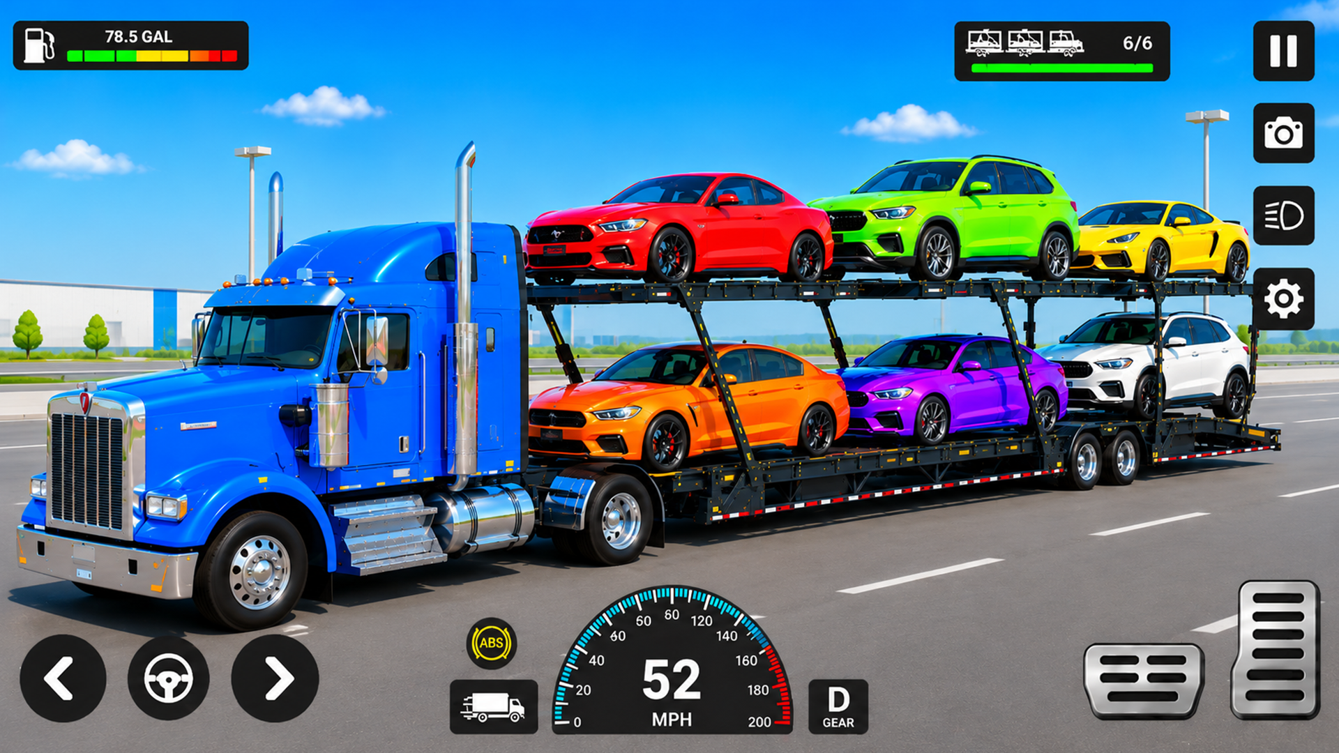 US Real Car Transporter Truck Game Screenshot