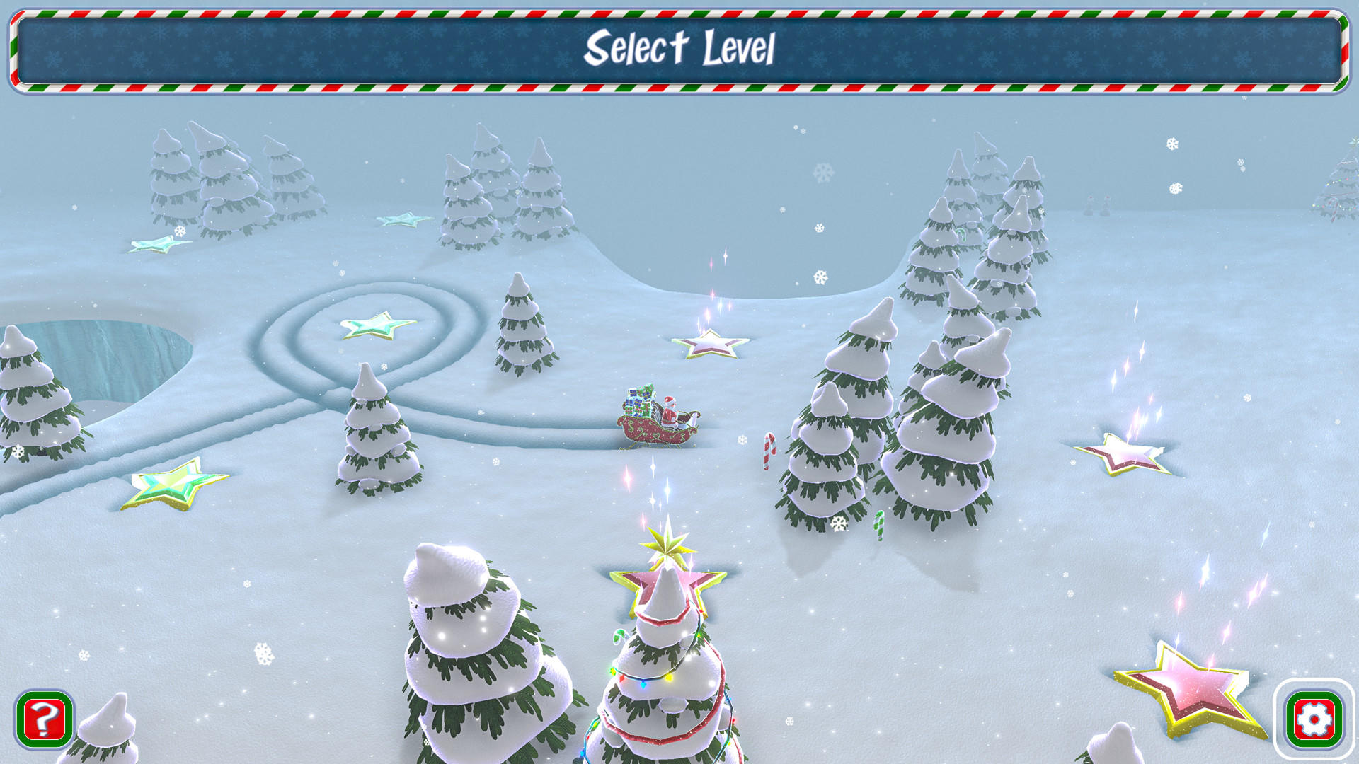 Santa's Slippery Slope (Ski Stunts) Game Screenshot