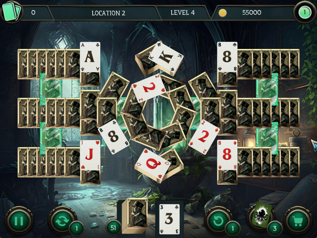 Mystery Solitaire. Cthulhu Mythos 2 Game Screenshot
