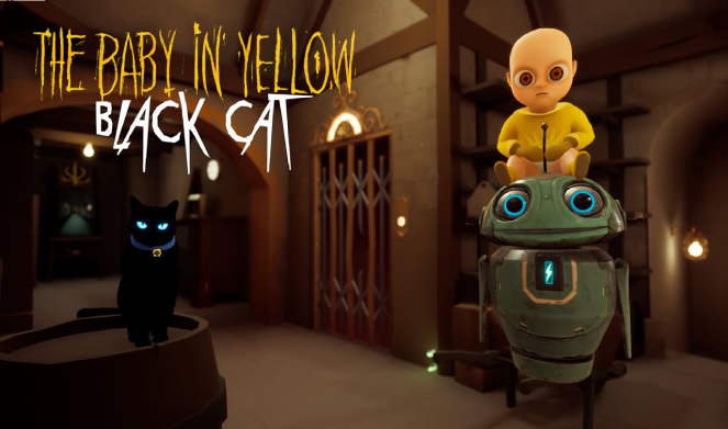 Cuplikan Layar Game The Baby Black In Yellow Cat