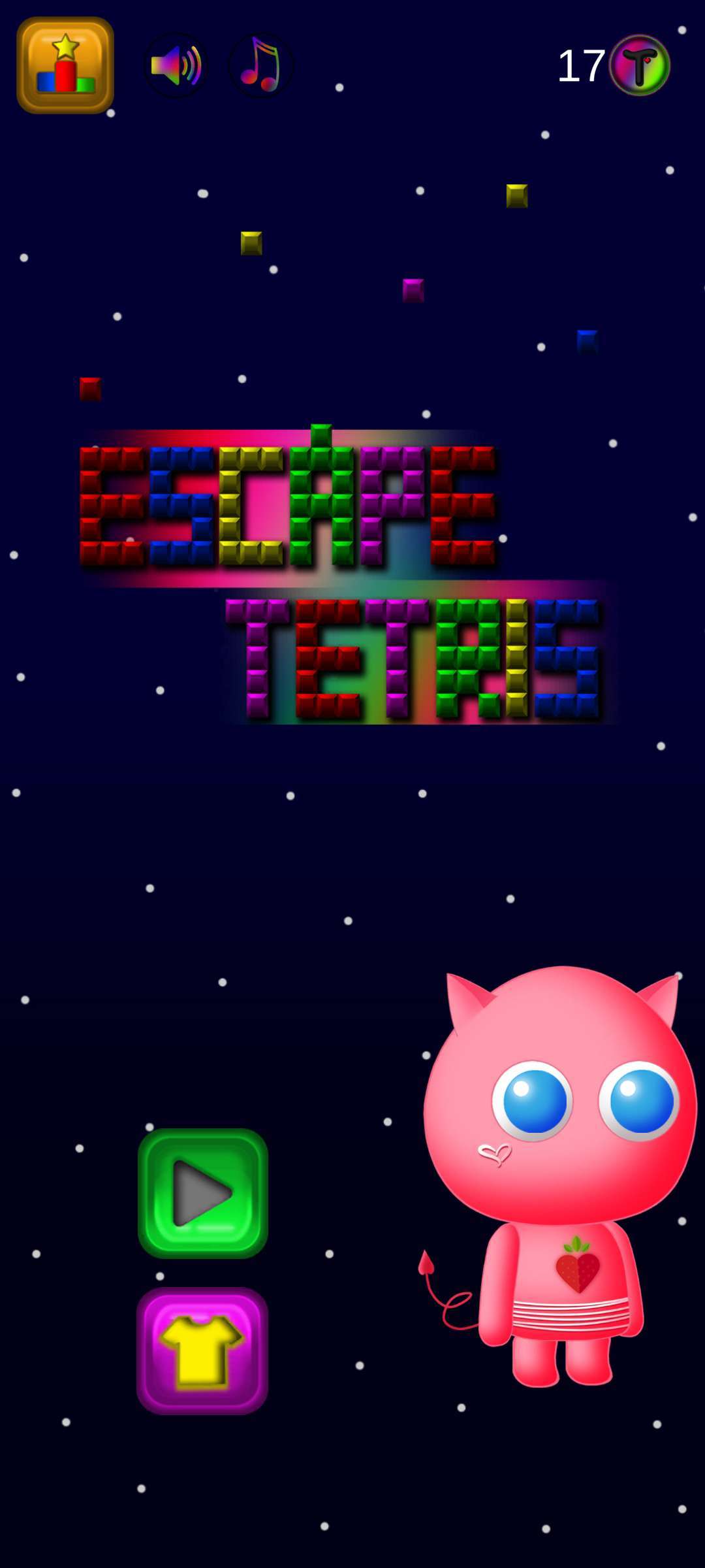 Escape Tetris ゲームのスクリーンショット