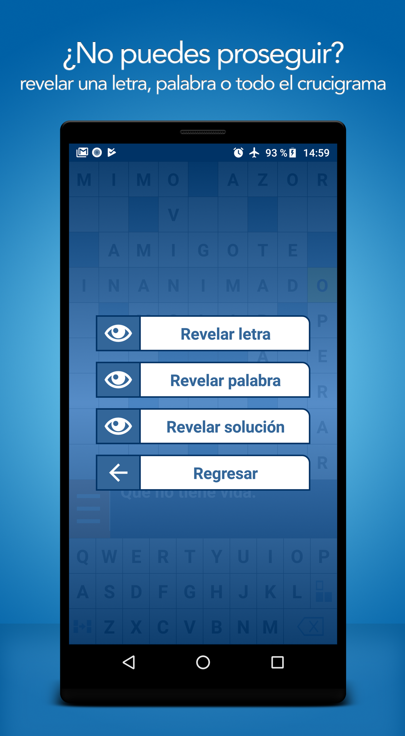 Captura de Pantalla del Juego Crucigramas En Español