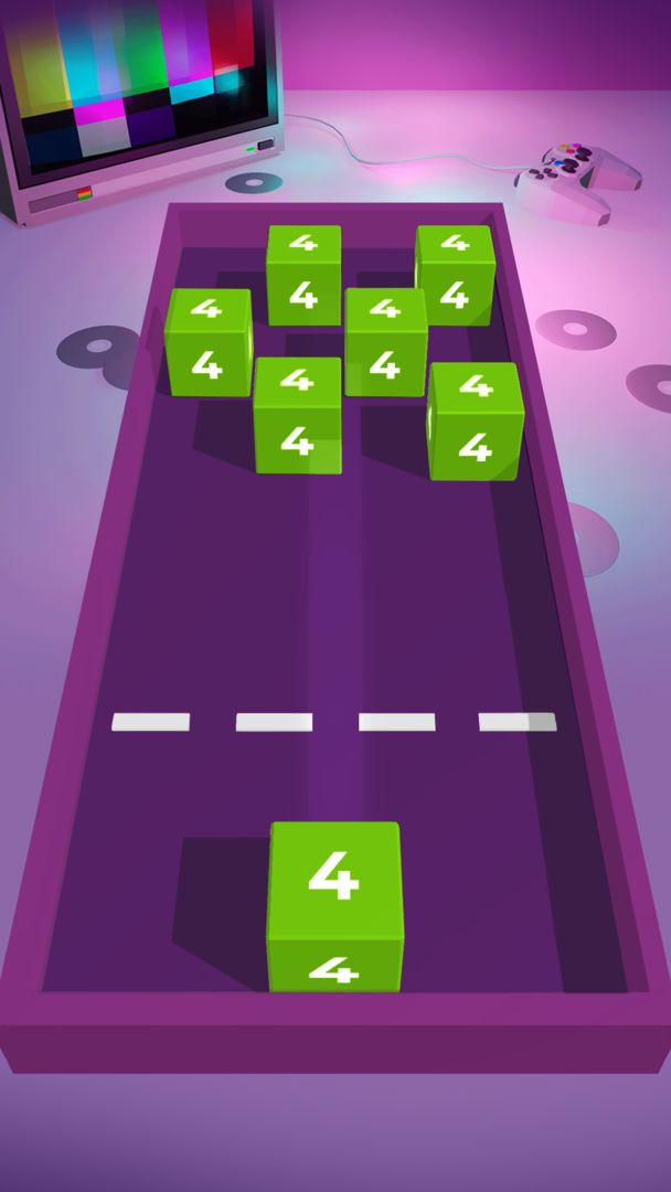 Screenshot of Chain Cube 2048: 3D merge game