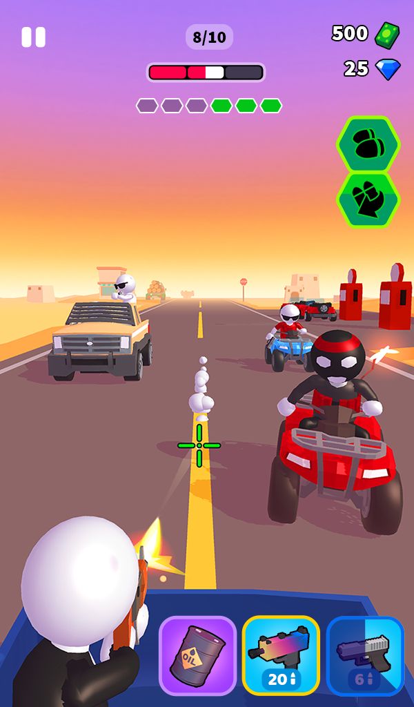 Screenshot of Rage Road - Car Shooting Game
