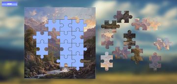 Mountain Landscape Puzzle Game Screenshot
