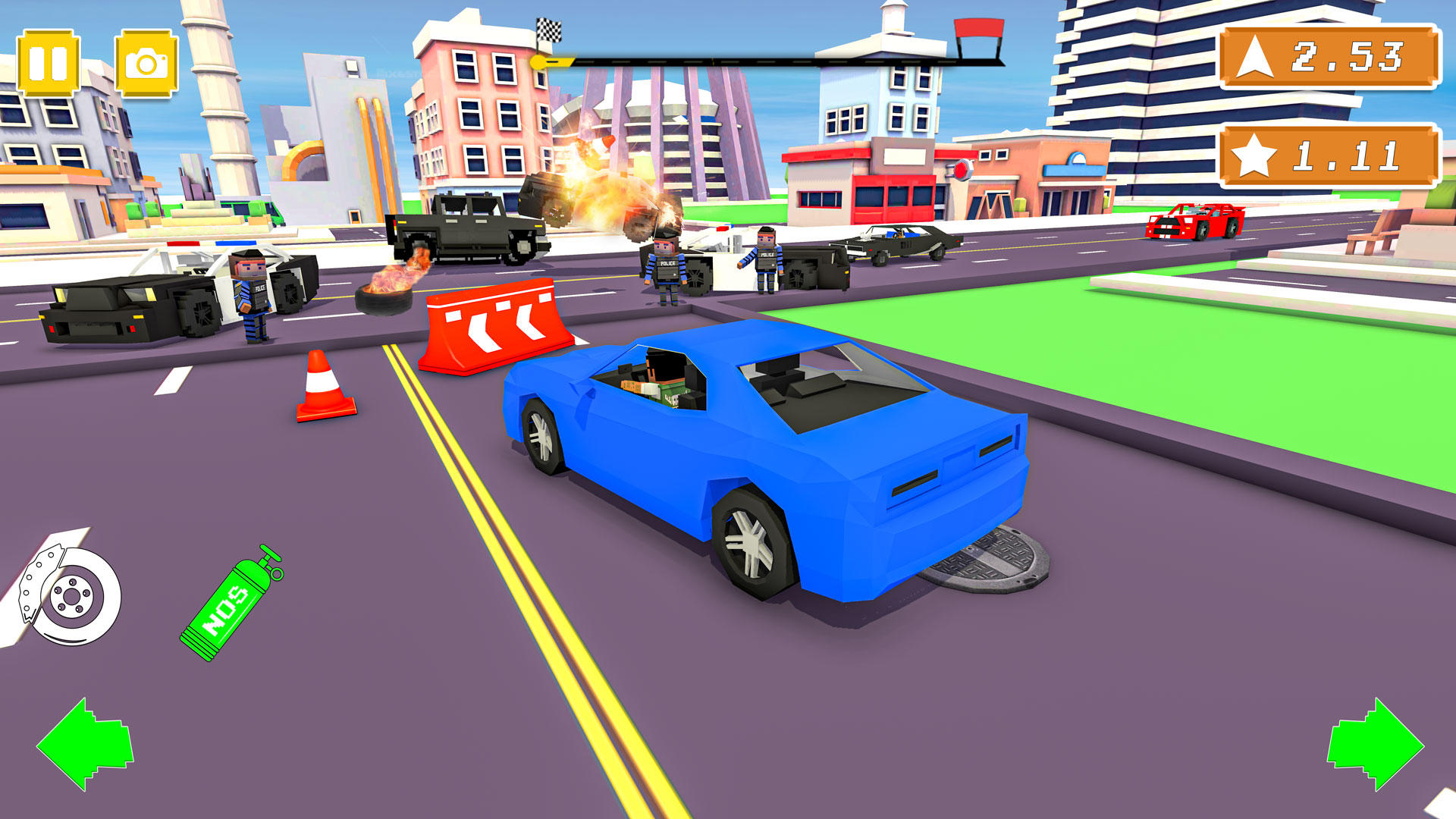Blocky Racing Game- Car Game 게임 스크린샷