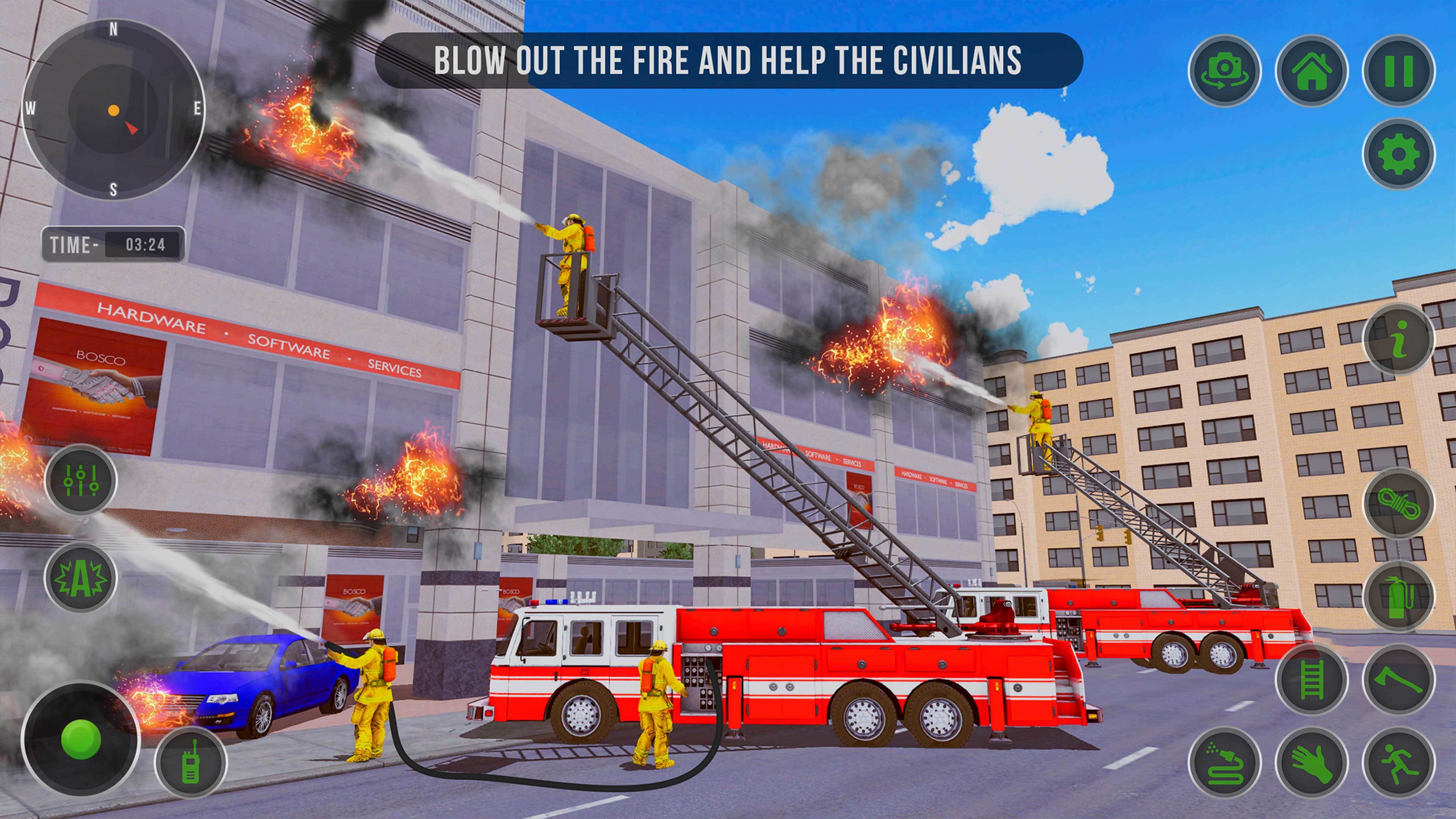 Fireman Sim: firefighter games Game Screenshot