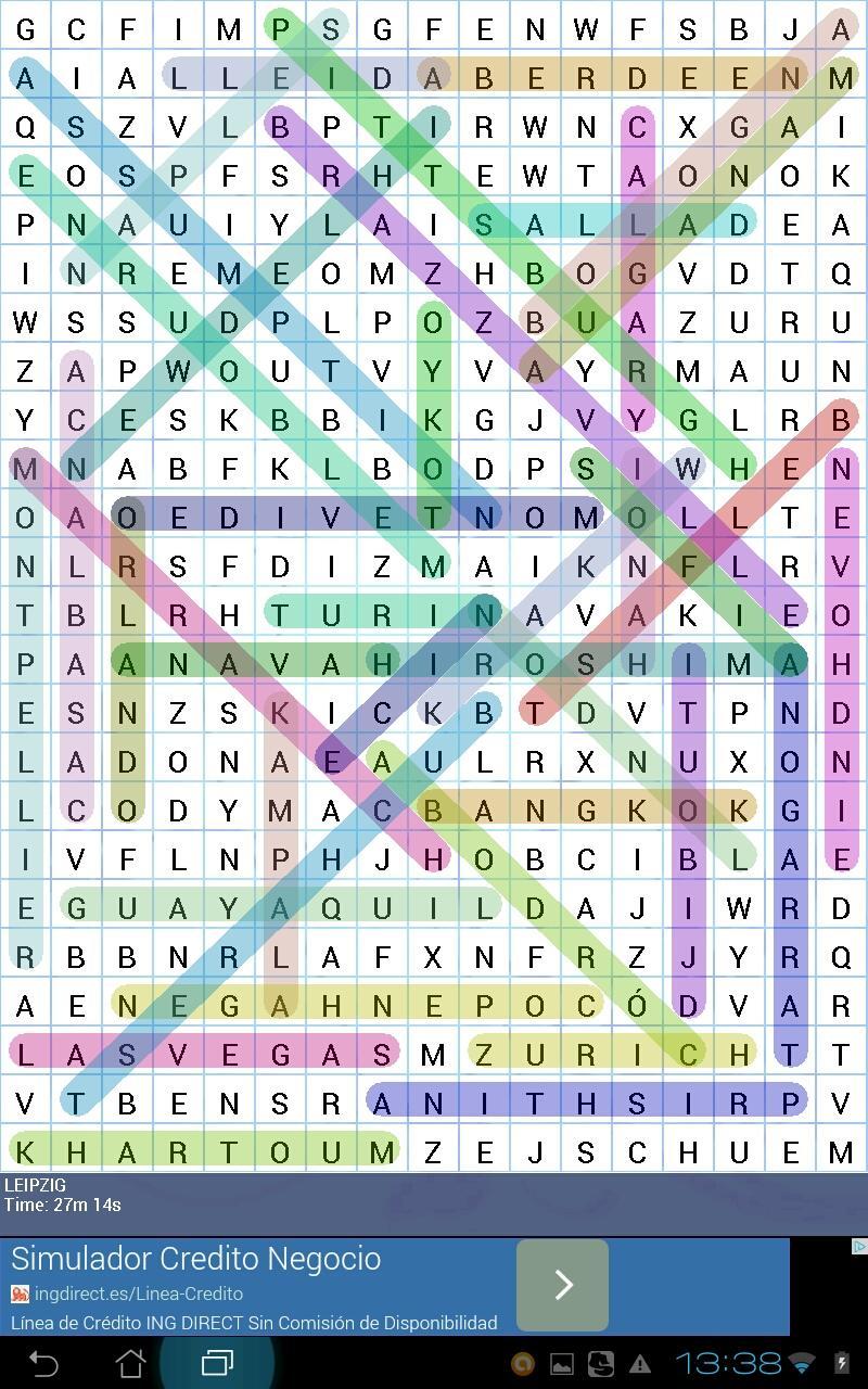 Word search Game Screenshot
