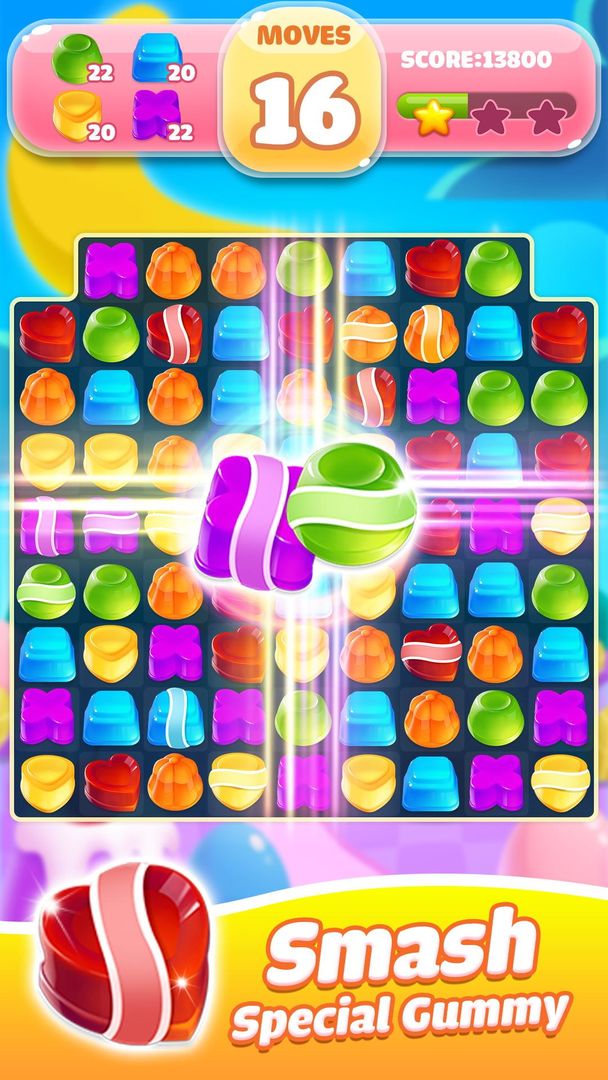Screenshot of Jelly Jam Crush- Match 3 Games