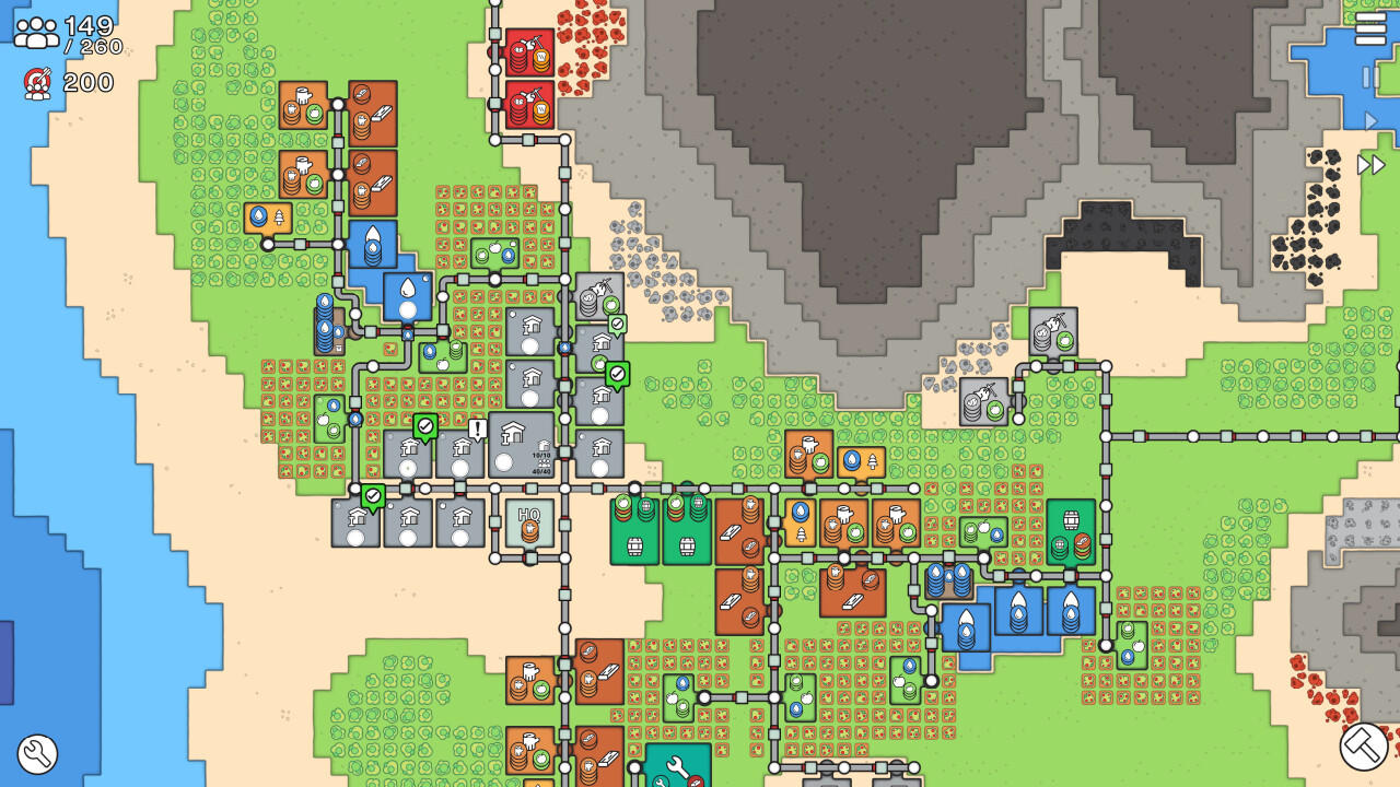 Screenshot of Mini Settlers