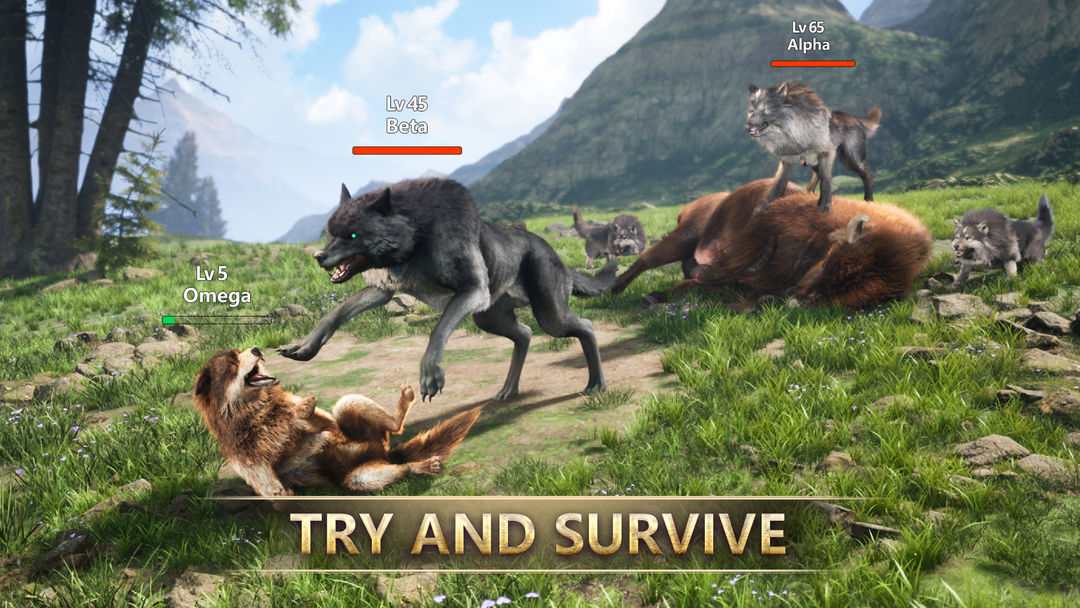 Wolf Game: Wild Animal Wars 게임 스크린 샷