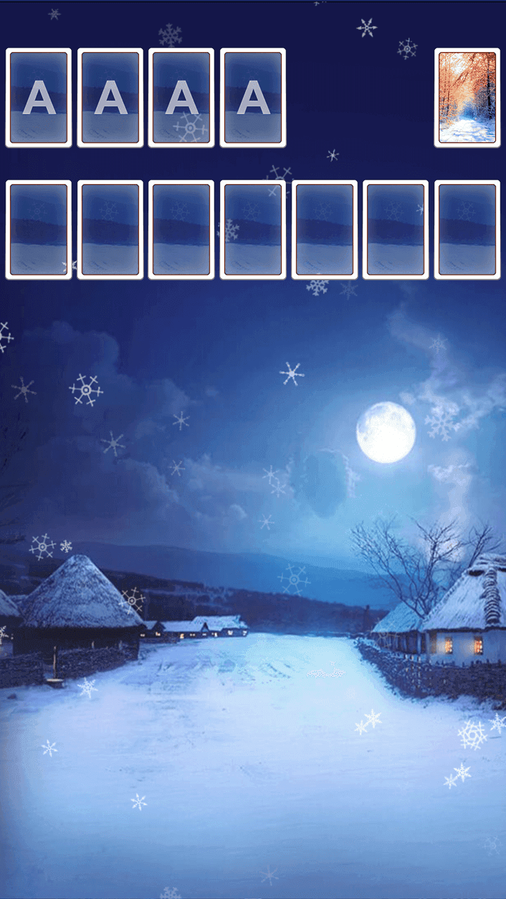 Solitaire Theme ❄️ Game Screenshot