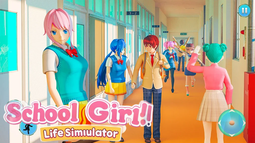 School Girl Life 3D Simulator Game Screenshot