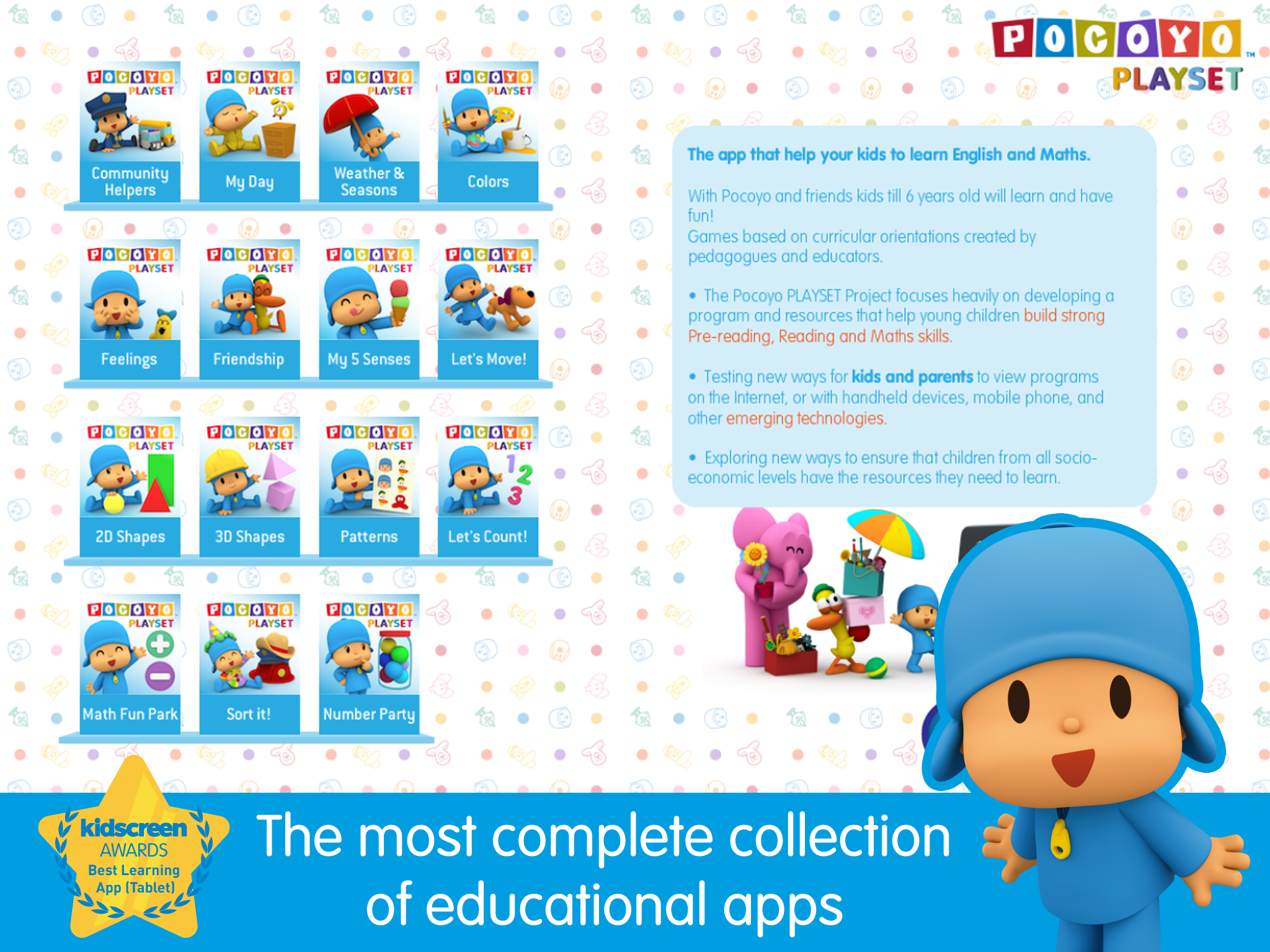 Pocoyo PlaySet Learning Games screenshot game