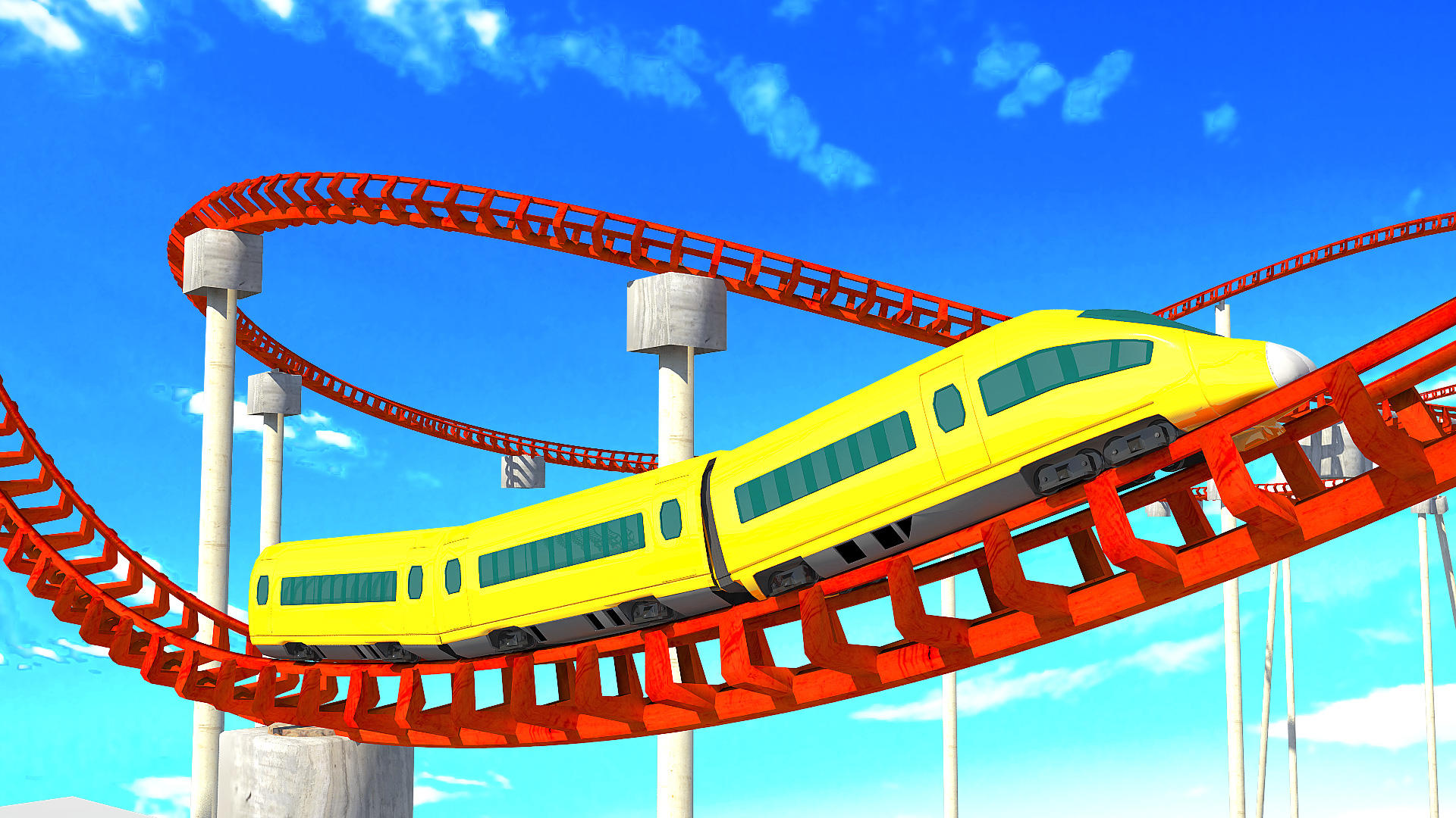 Roller Coaster Train Sim 2023 Game Screenshot