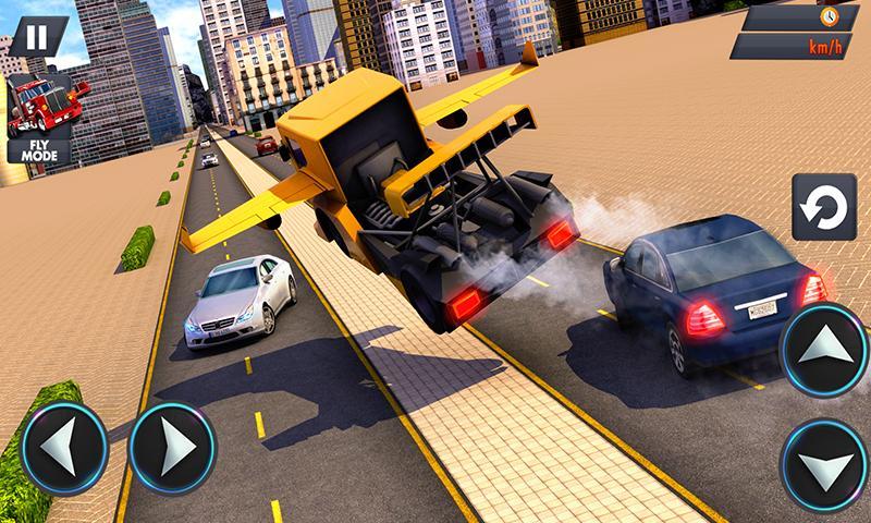 Modern Flying Truck Sim 3D Game Screenshot