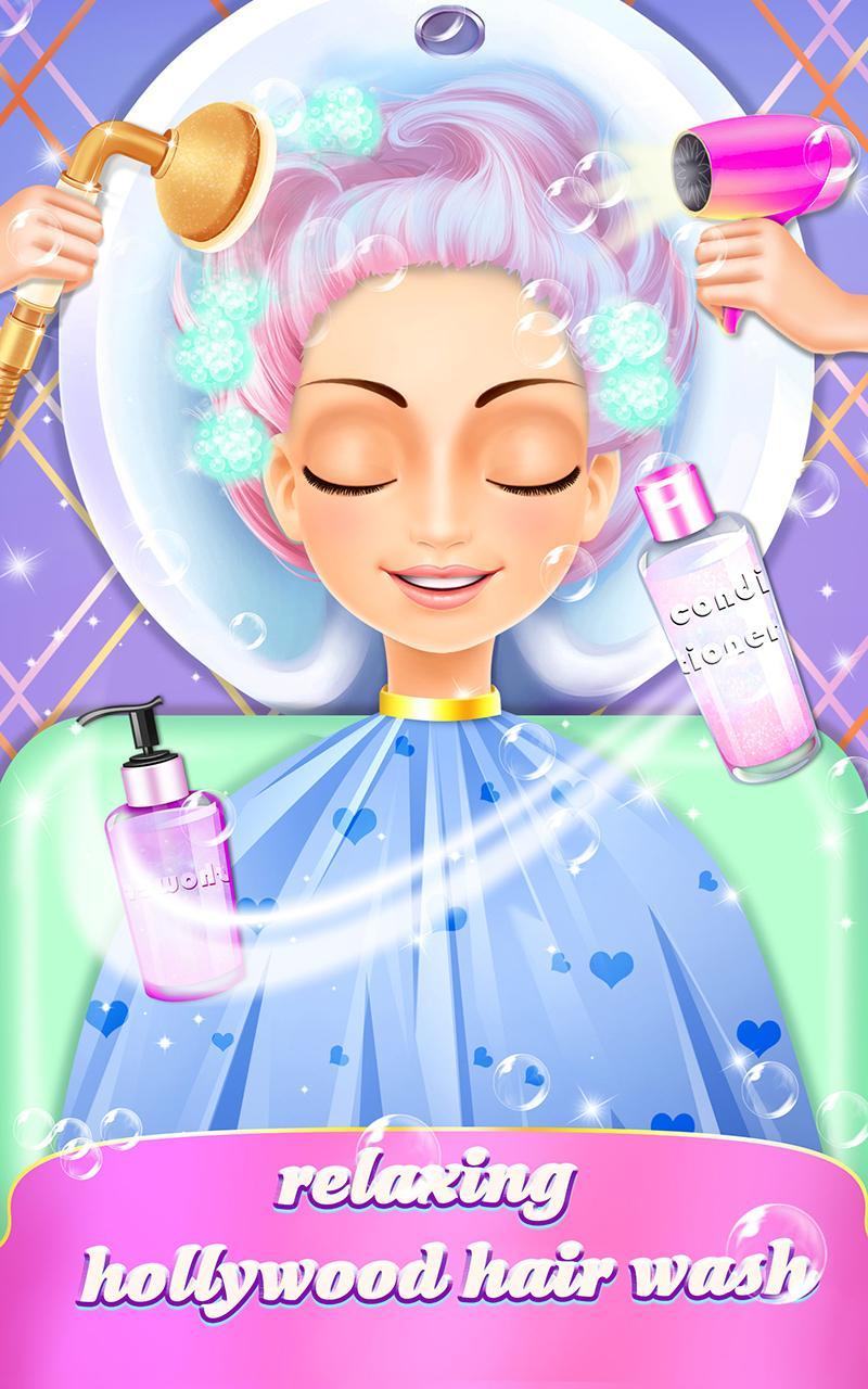 Captura de Tela do Jogo Hollywood Star Hairstylist