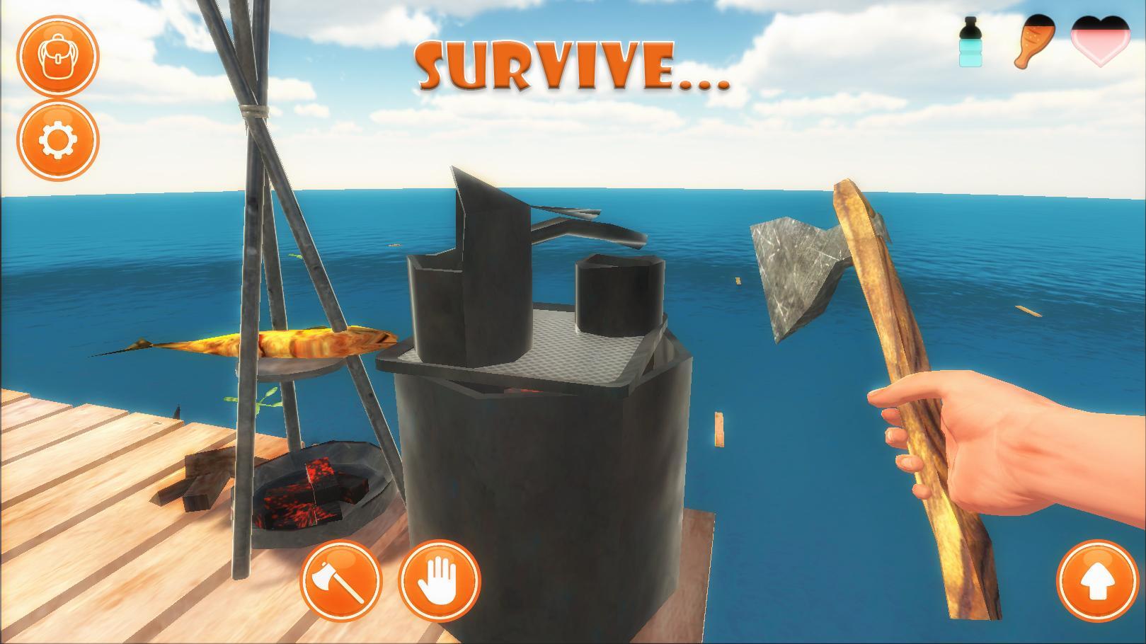 Raft Survival Simulator ภาพหน้าจอเกม