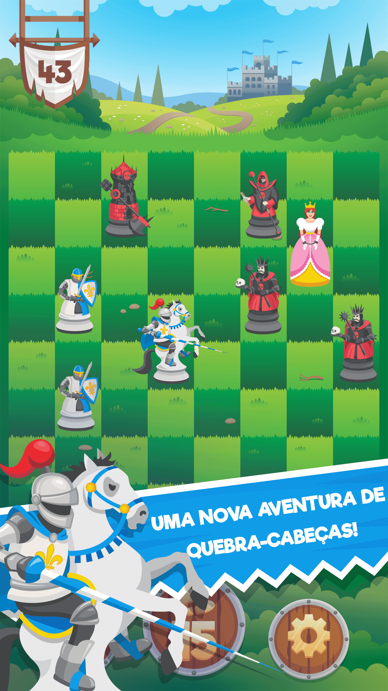 Captura de Tela do Jogo Knight Saves Queen