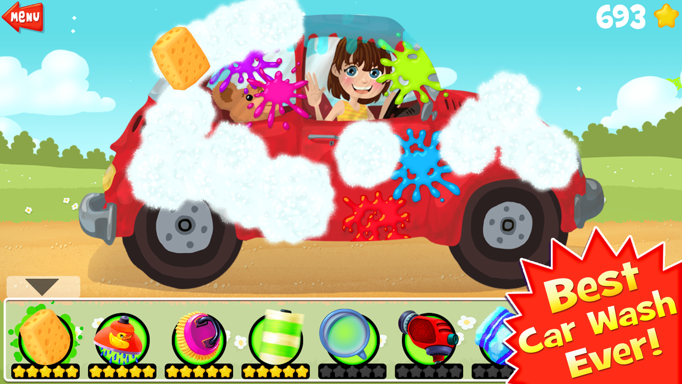 Screenshot 1 of Trò chơi rửa xe tuyệt vời cho trẻ em 3.7