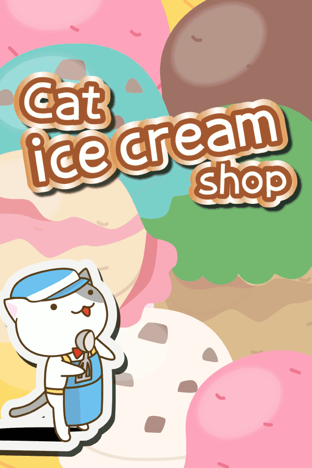 Cat ice cream shop Game Screenshot