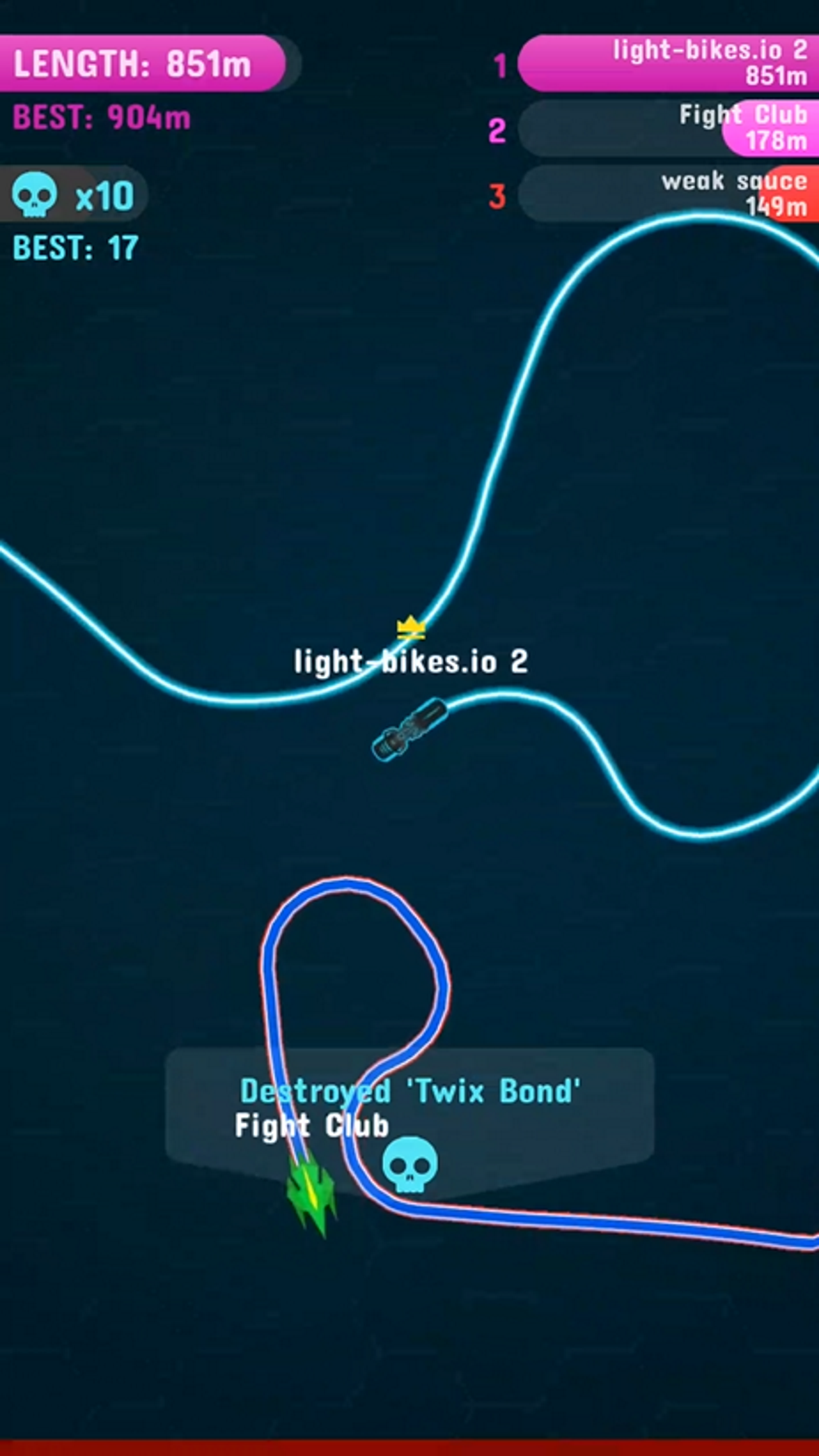 Screenshot of Light-Bikes.io 2