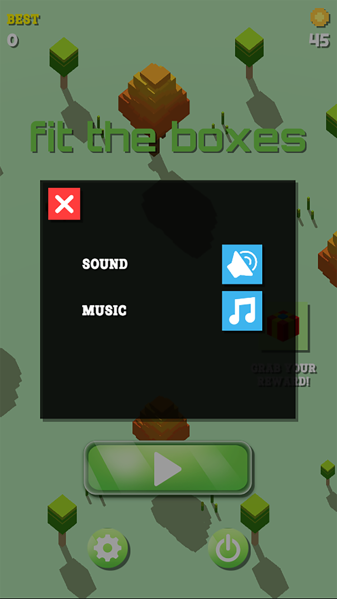 fit the boxes Game Screenshot