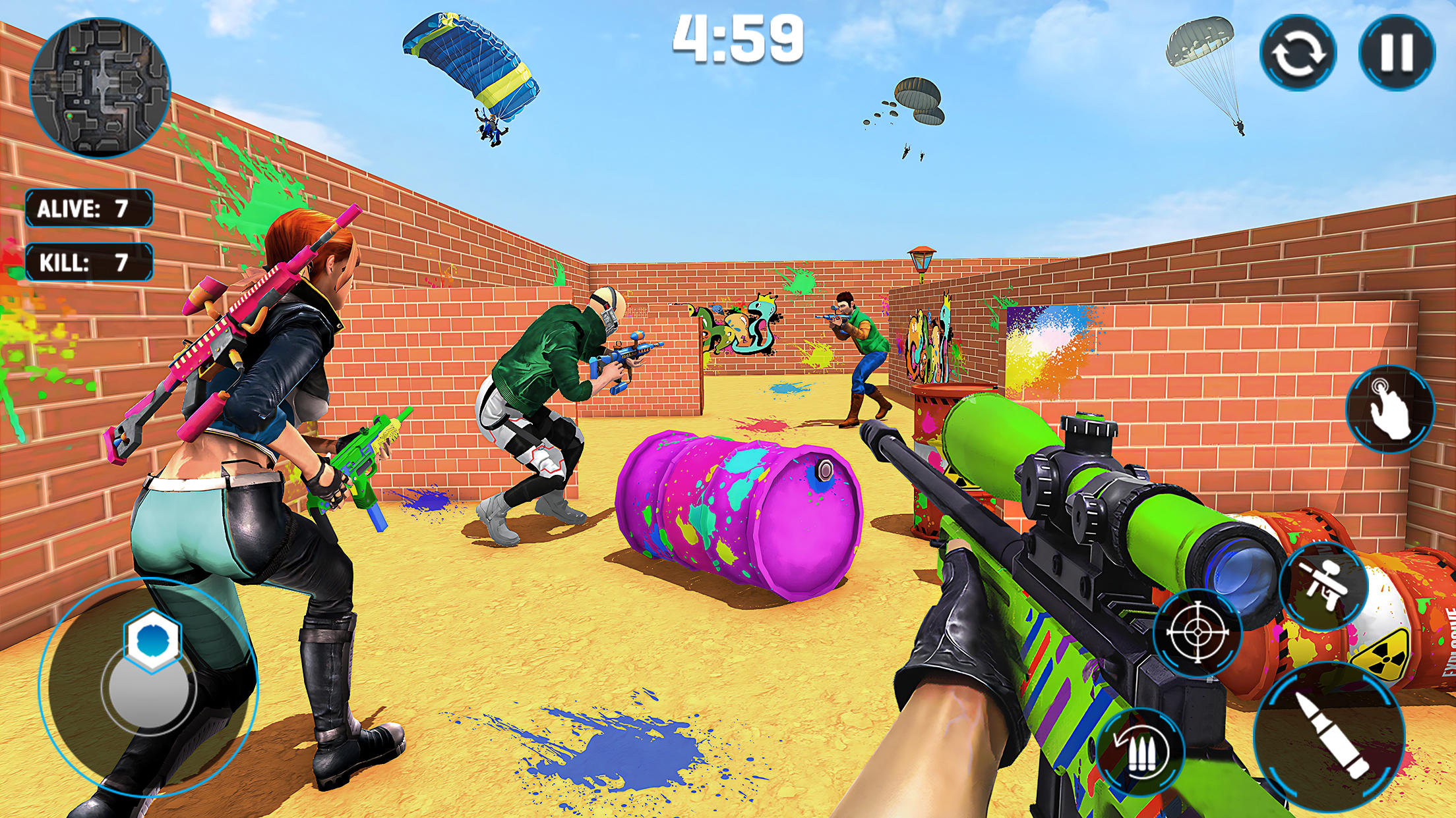 Paintball Gun Shooting Game 3D 게임 스크린 샷