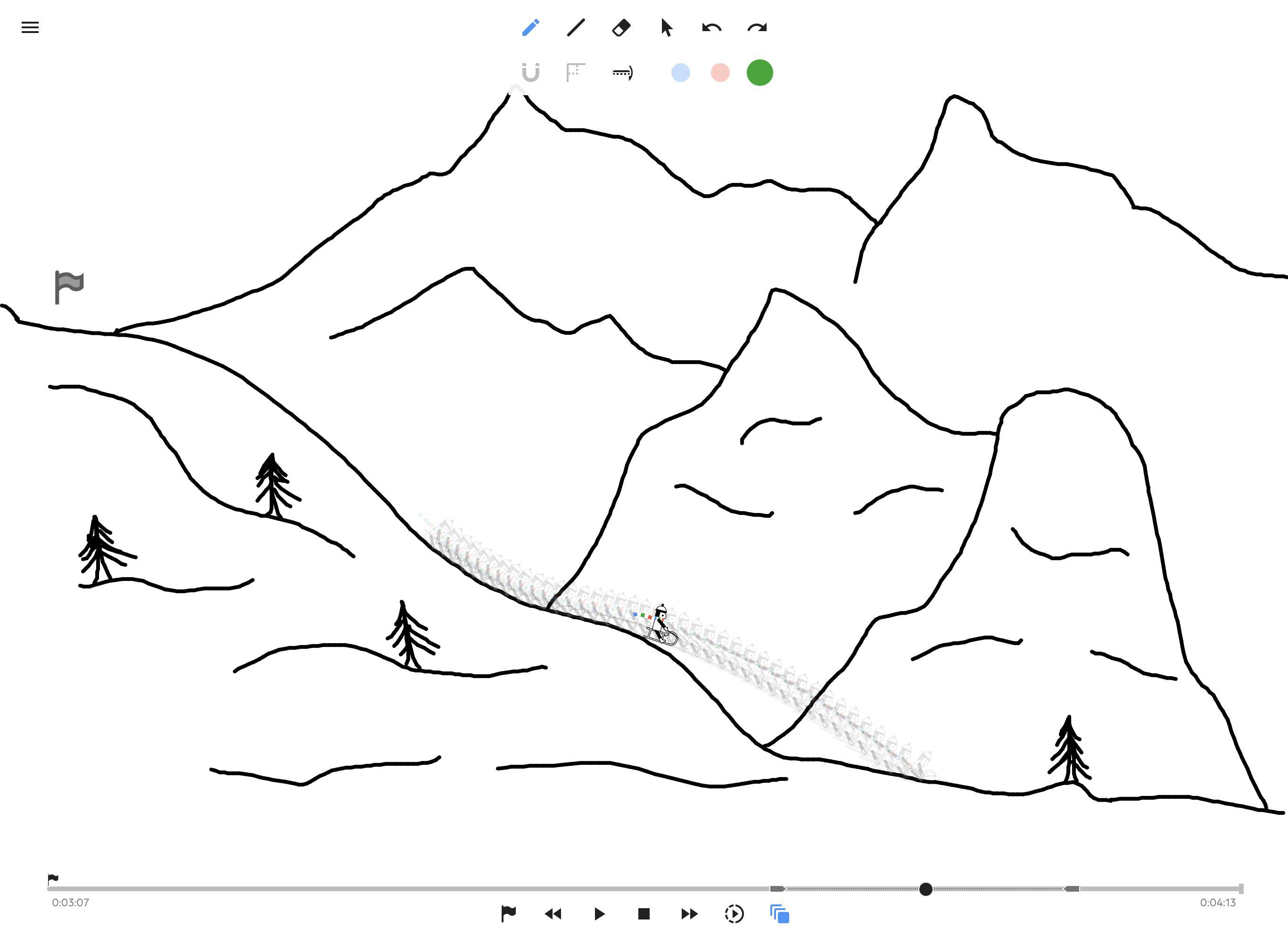 Line Rider ゲームのスクリーンショット