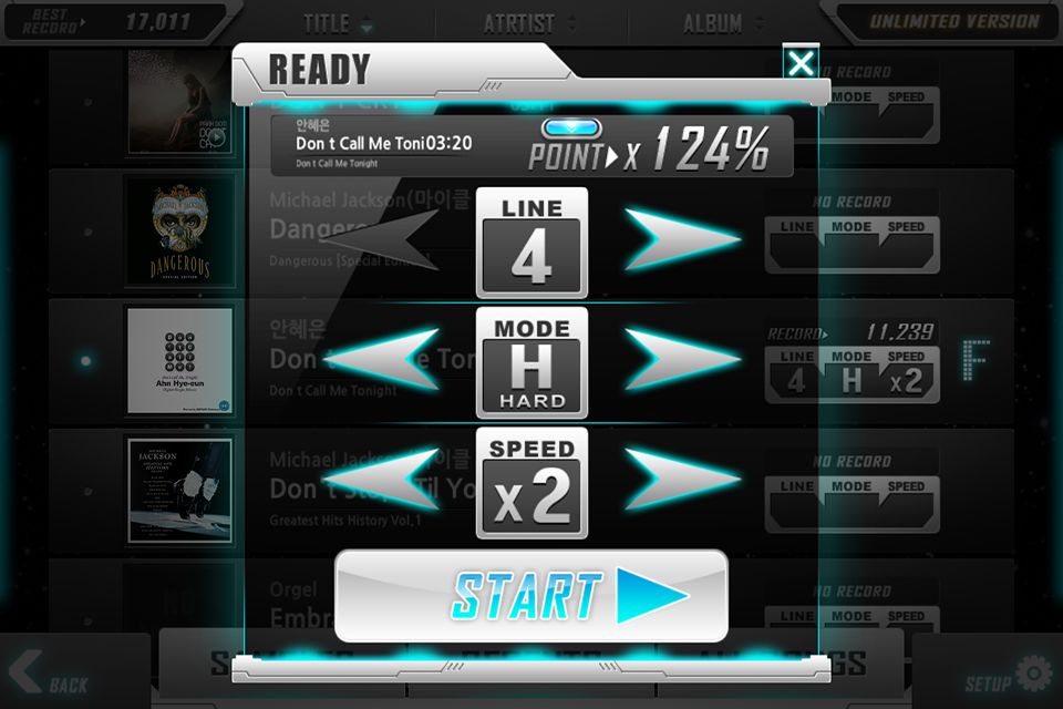 Screenshot of BEAT MP3 - Rhythm Game