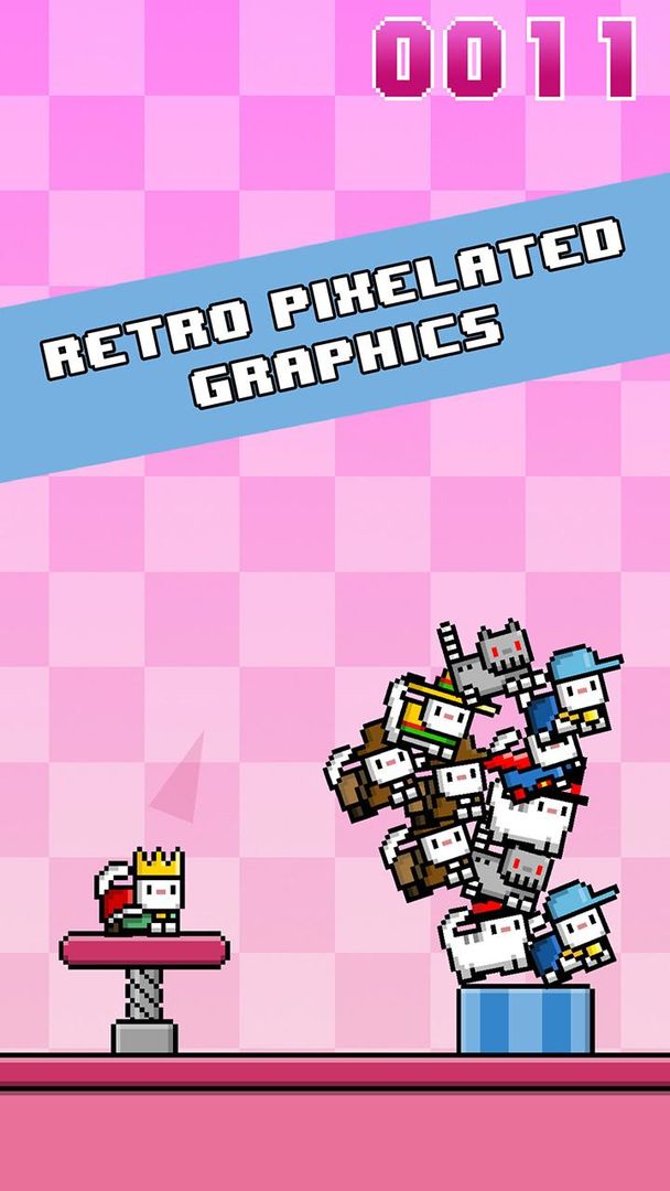 Cat-A-Pult: toss 8-bit kittens screenshot game