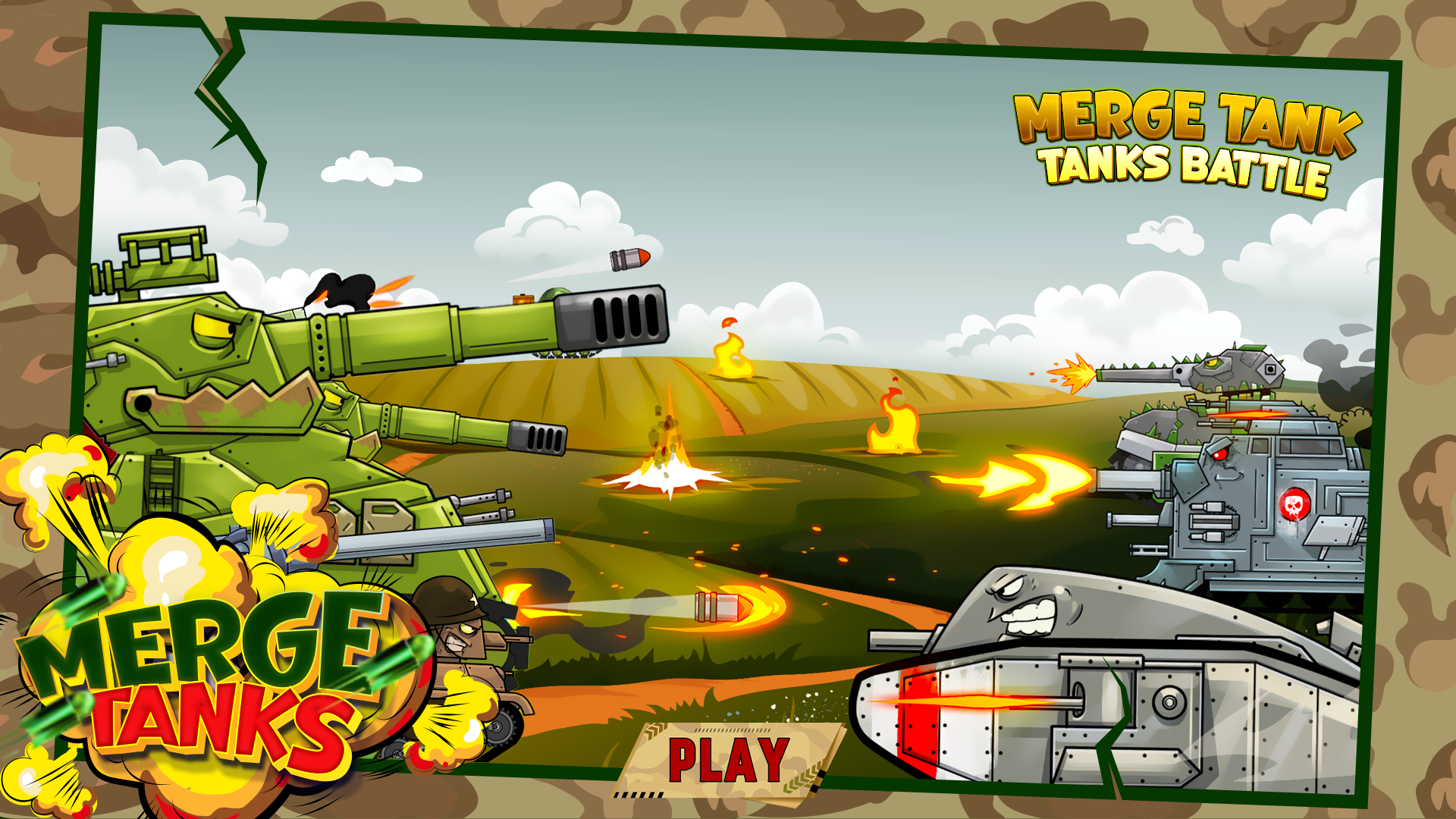 Скриншот игры Merge Tank Tanks Battle Heroes