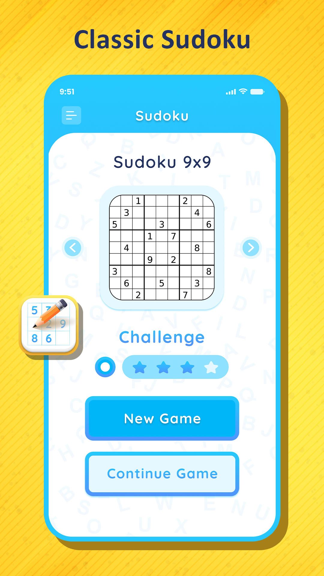 Screenshot 1 of Sudoku Puzzle - နံပါတ်ဂိမ်း 1.0.2
