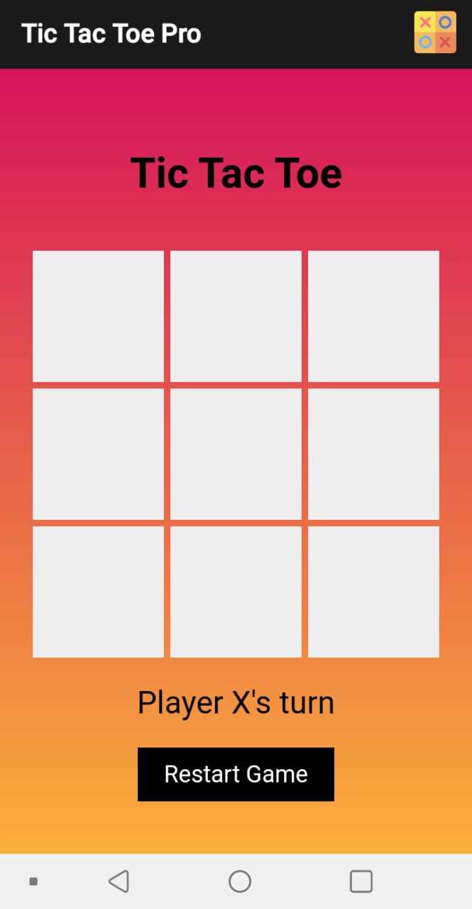 Tic Tac Toe Pro Game Screenshot