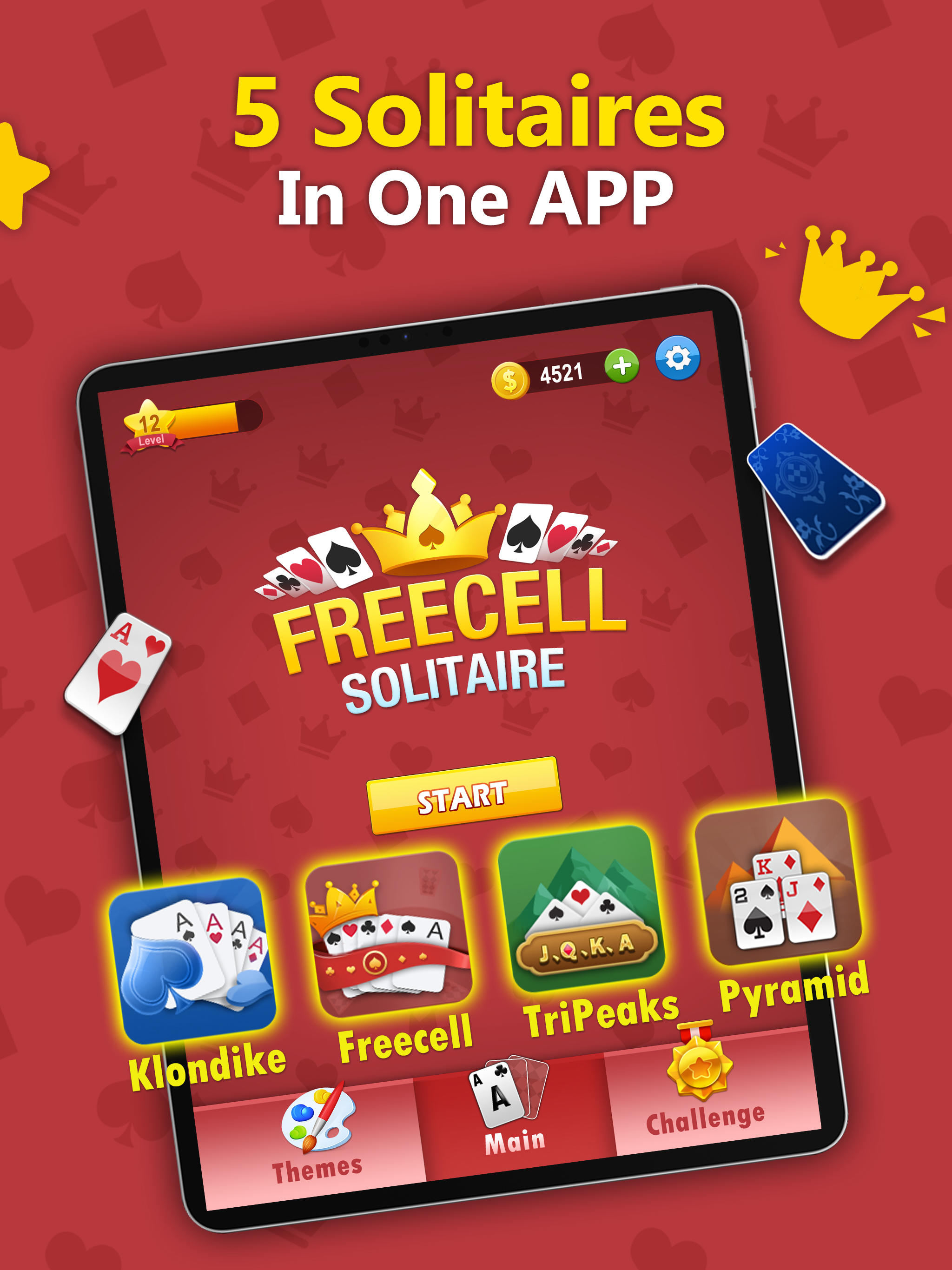 Freecell Solitaire Game Screenshot