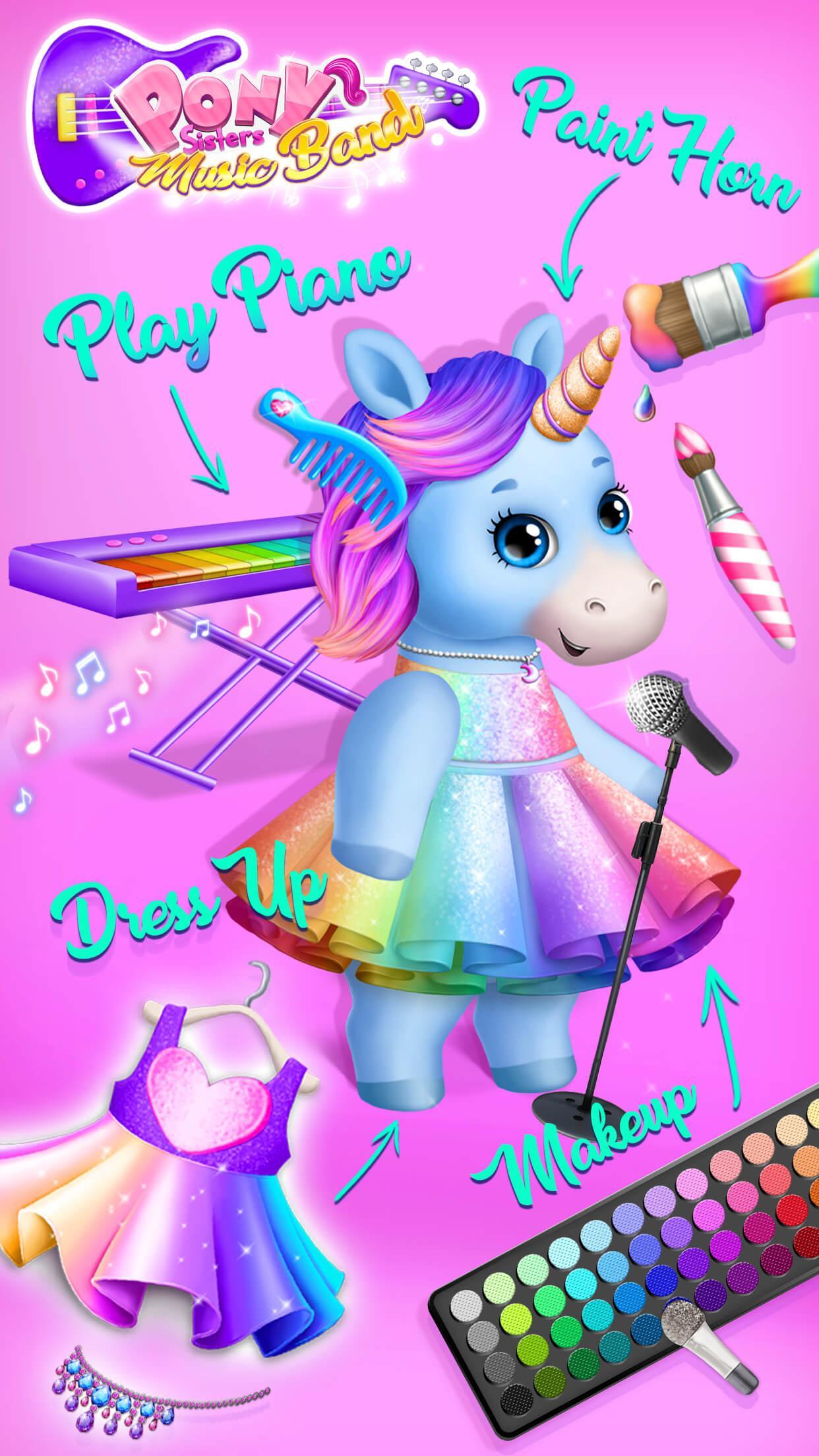 Cuplikan Layar Game Pony Sisters Pop Music Band