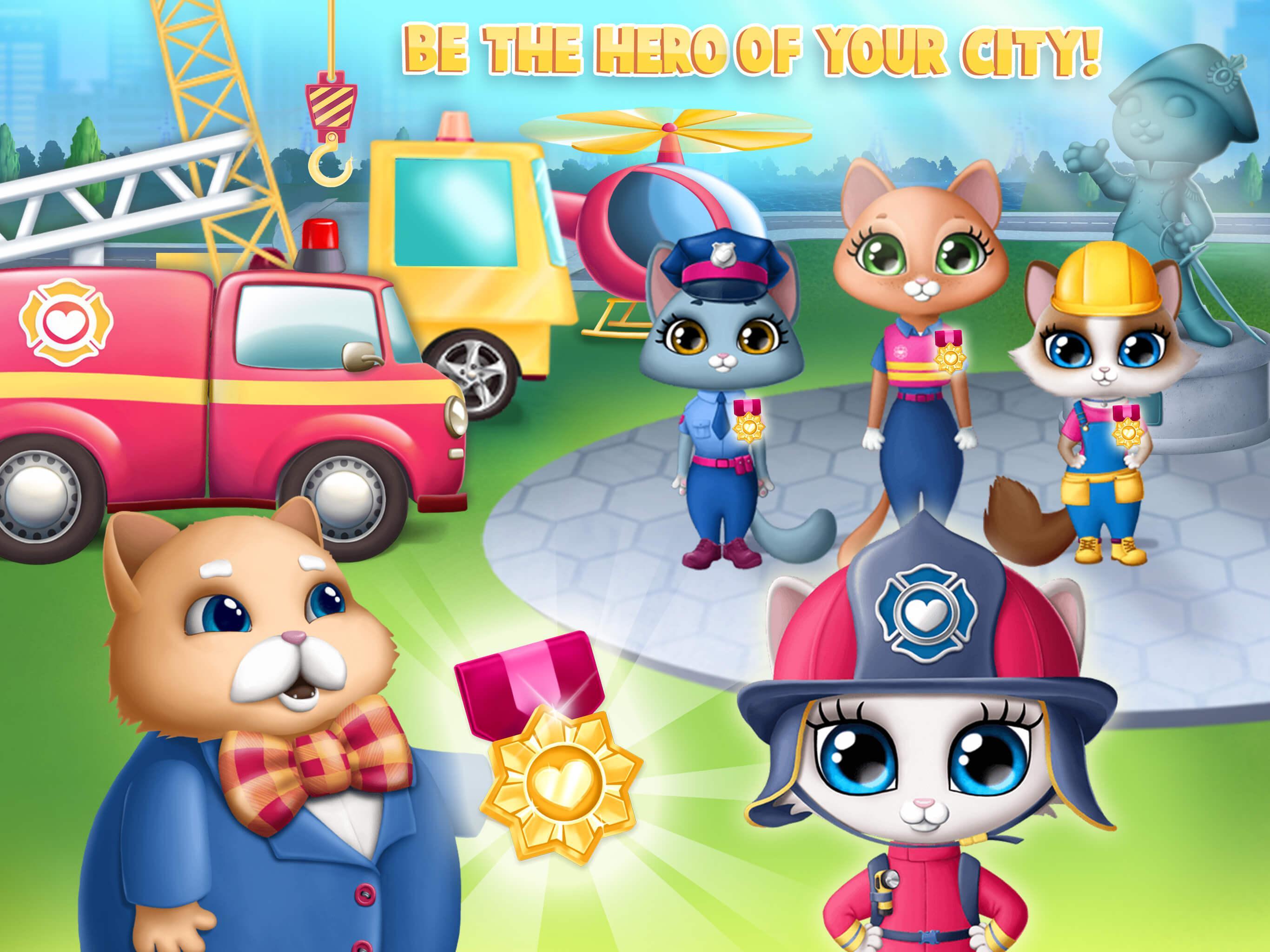 Kitty Meow Meow City Heroes ゲームのスクリーンショット