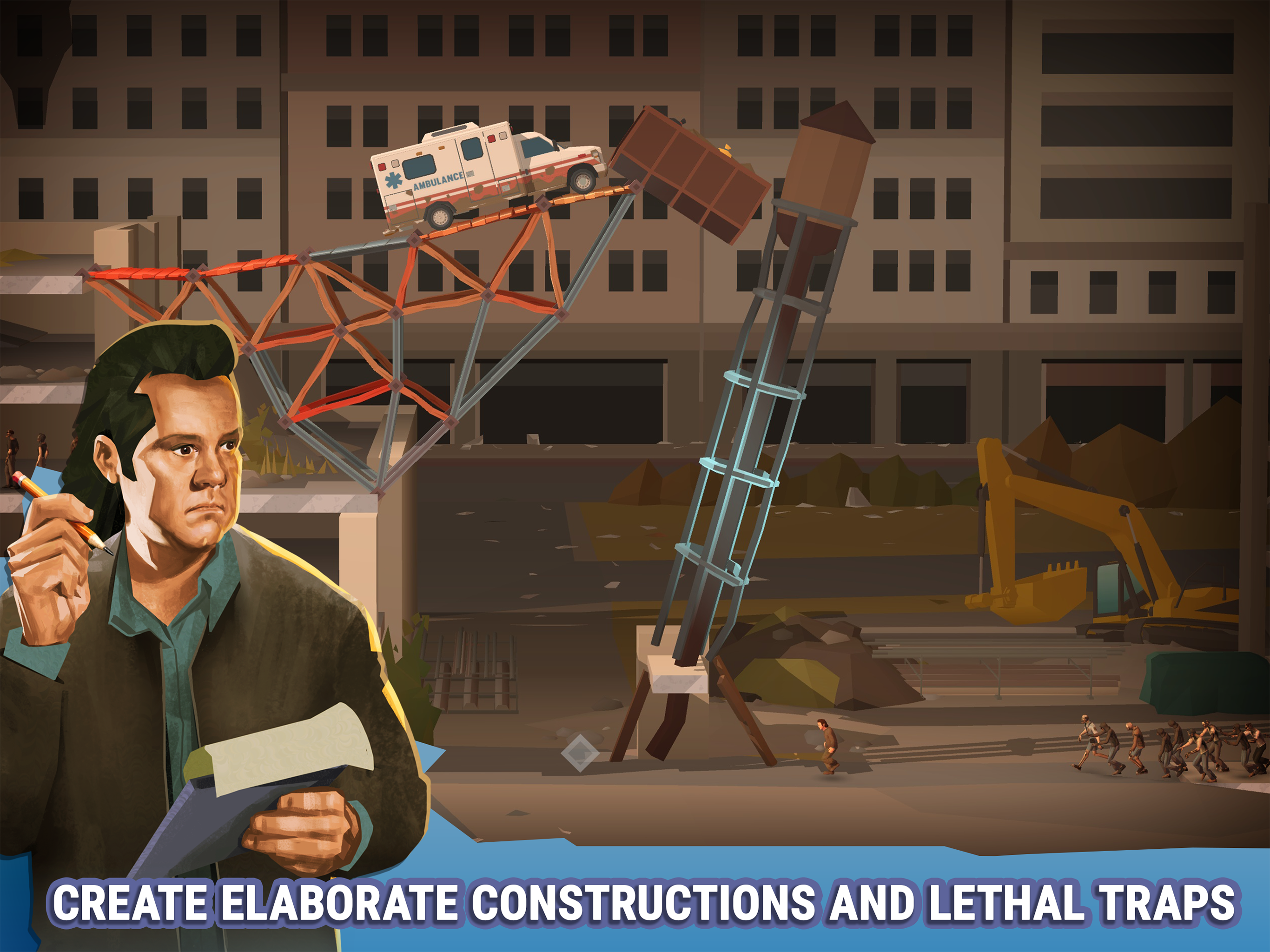 Bridge Constructor: TWD Game Screenshot