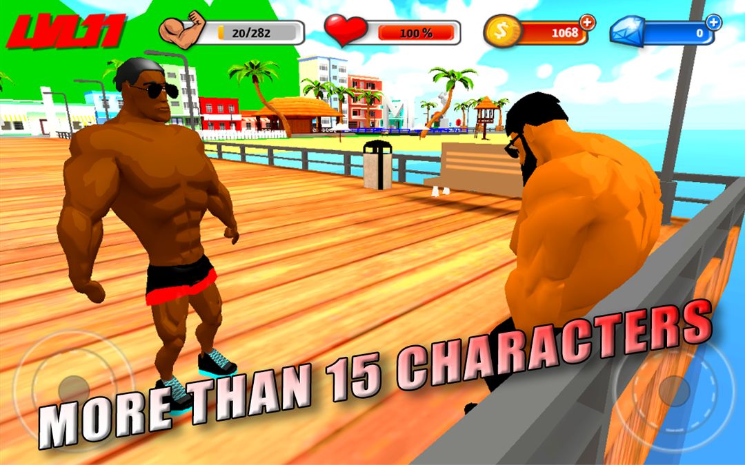 Screenshot of 3D bodybuilding fitness game -