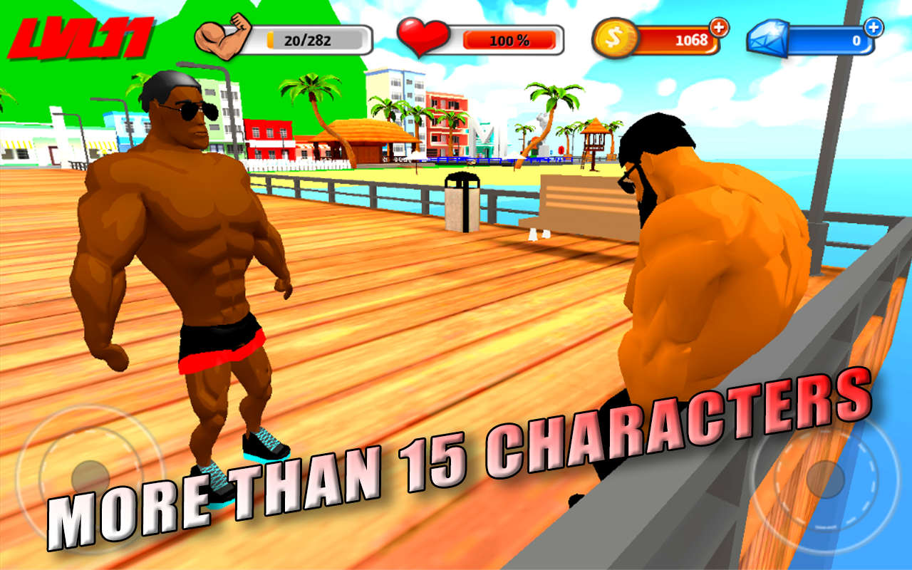 3D bodybuilding fitness game - Game Screenshot