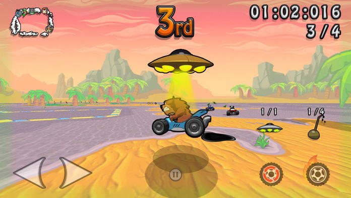 Cuplikan Layar Game Wacky Wheels HD Kart Racing