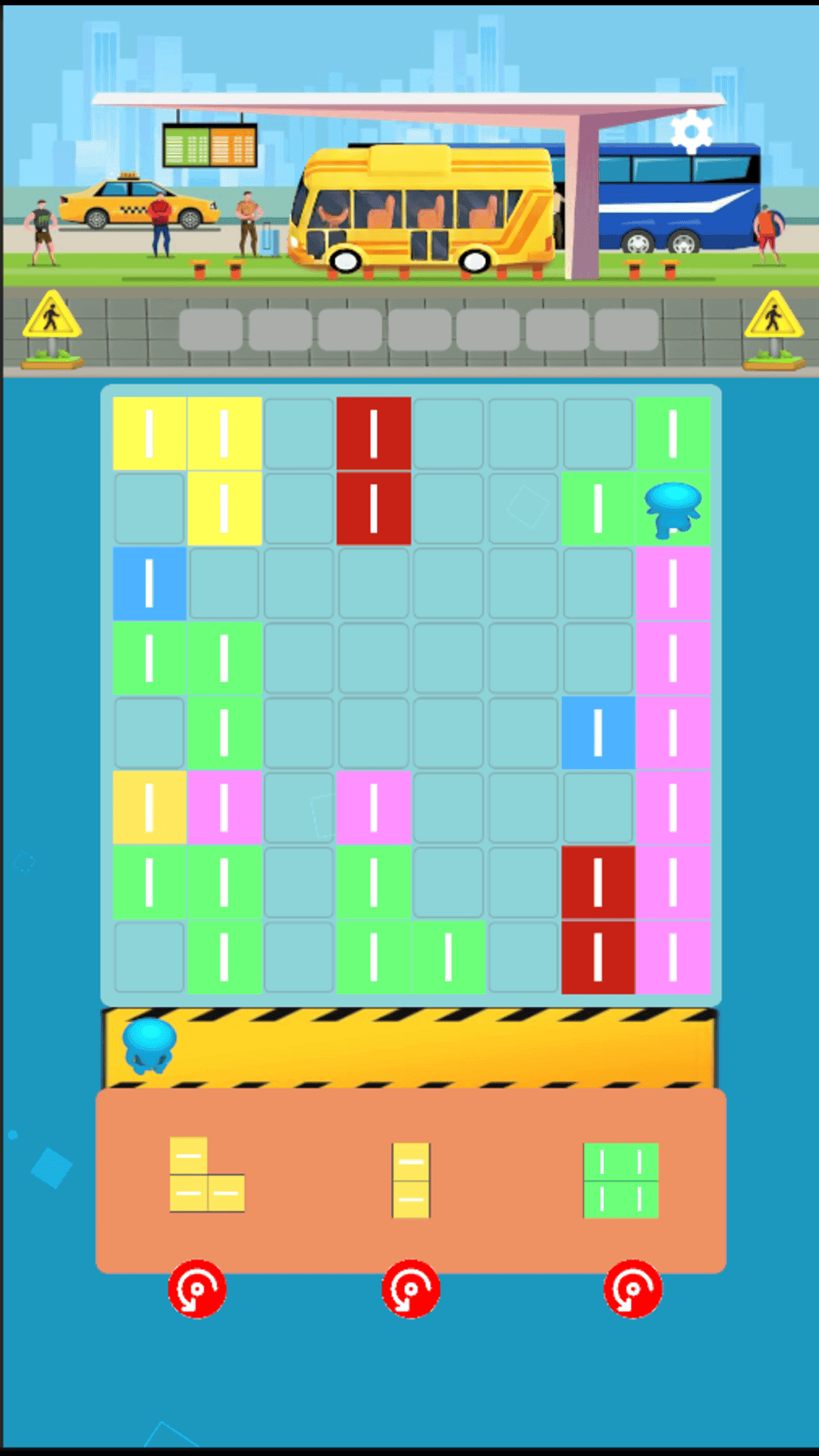 Color Road Cross Puzzle Game Screenshot