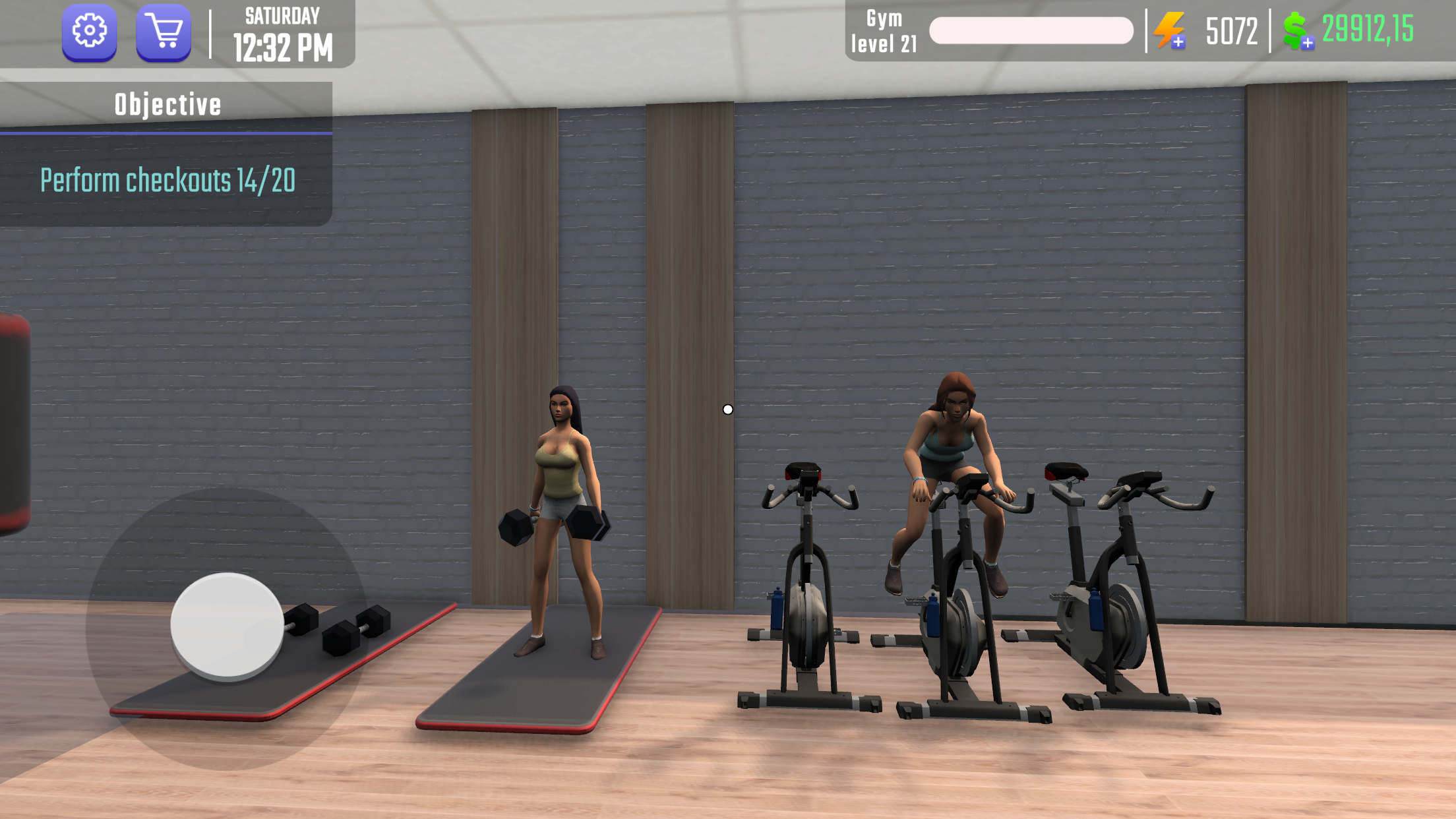 Gym Simulator 3D Fitness Store Game Screenshot