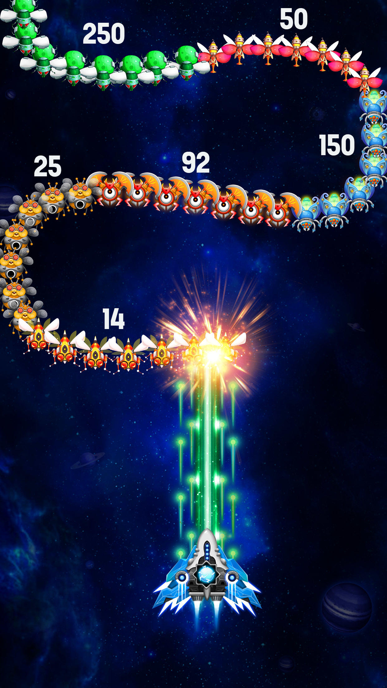 スペースシューター: レトロ シューティングゲーム ゲームのスクリーンショット