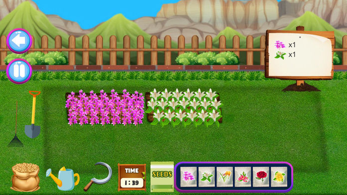 Screenshot of Flower Garden Decorator Game