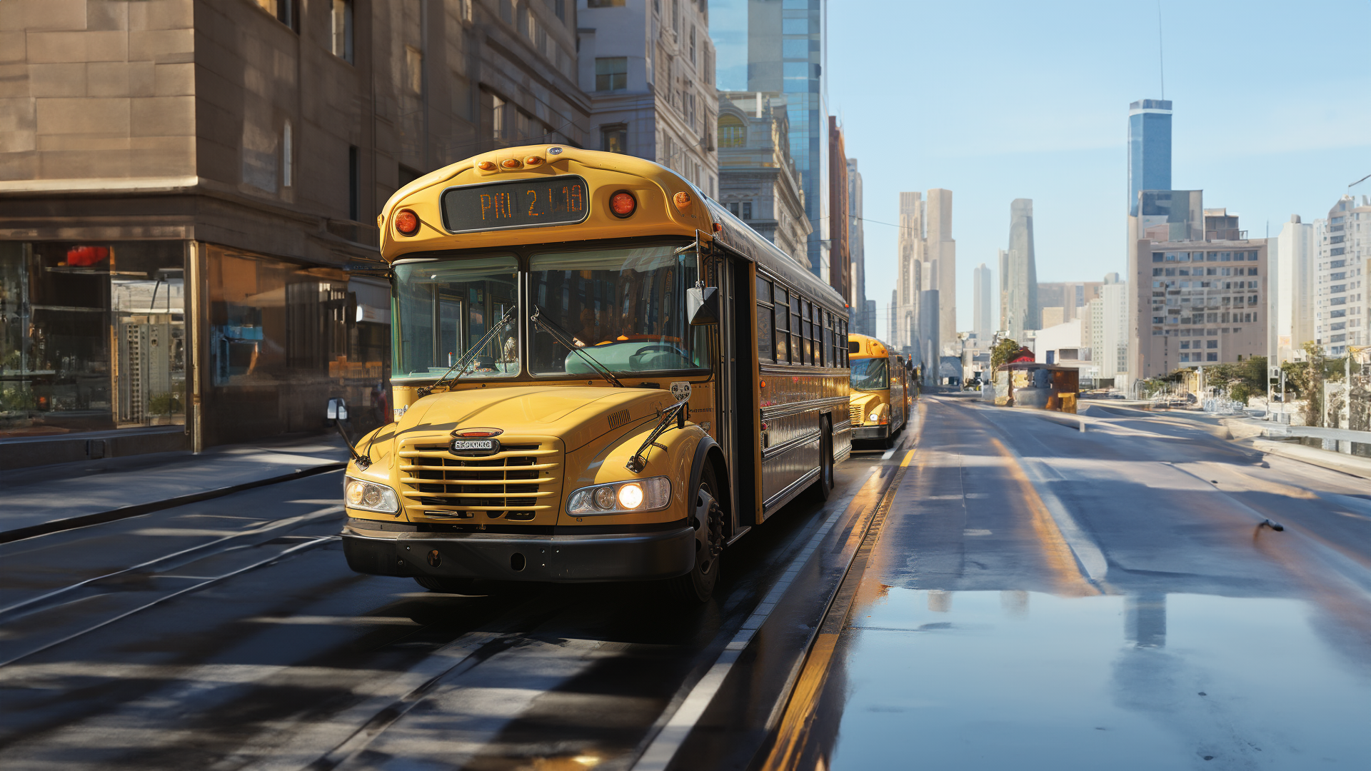 Captura de Tela do Jogo school bus driving Car Games